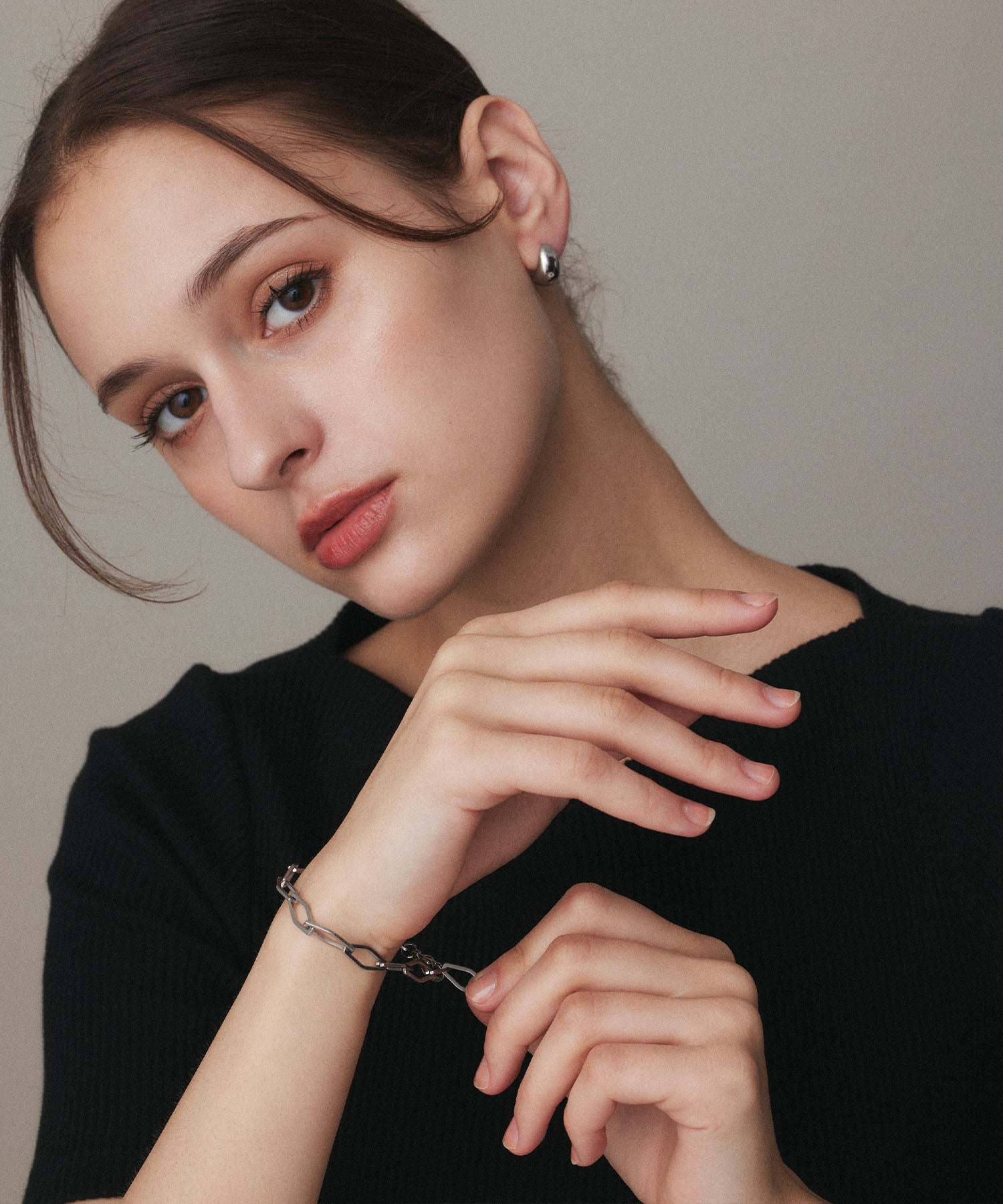 シルバー レジットブレスレット 金属アレルギー対応 サージカルステンレス