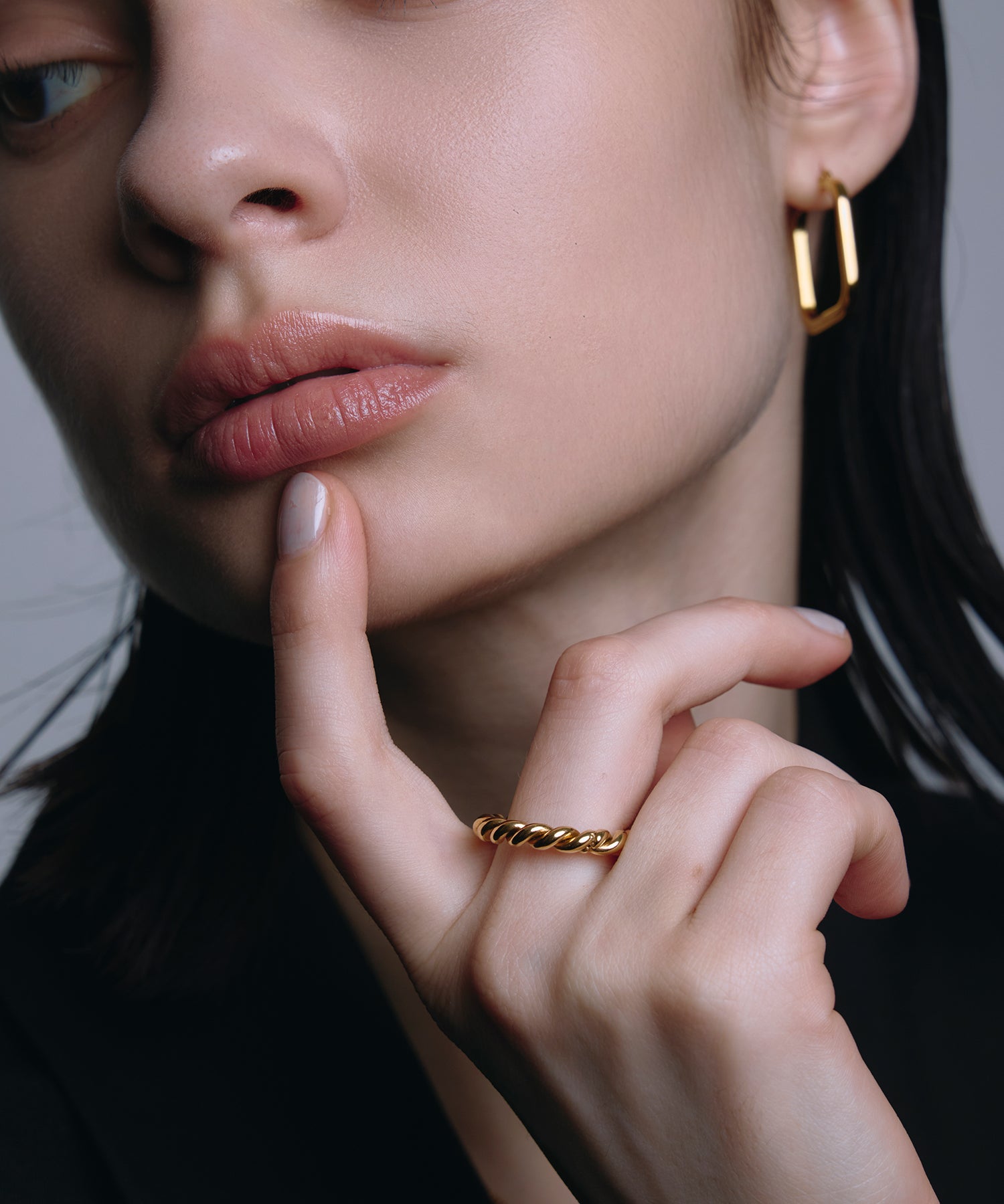 【金色】扭圈戒指