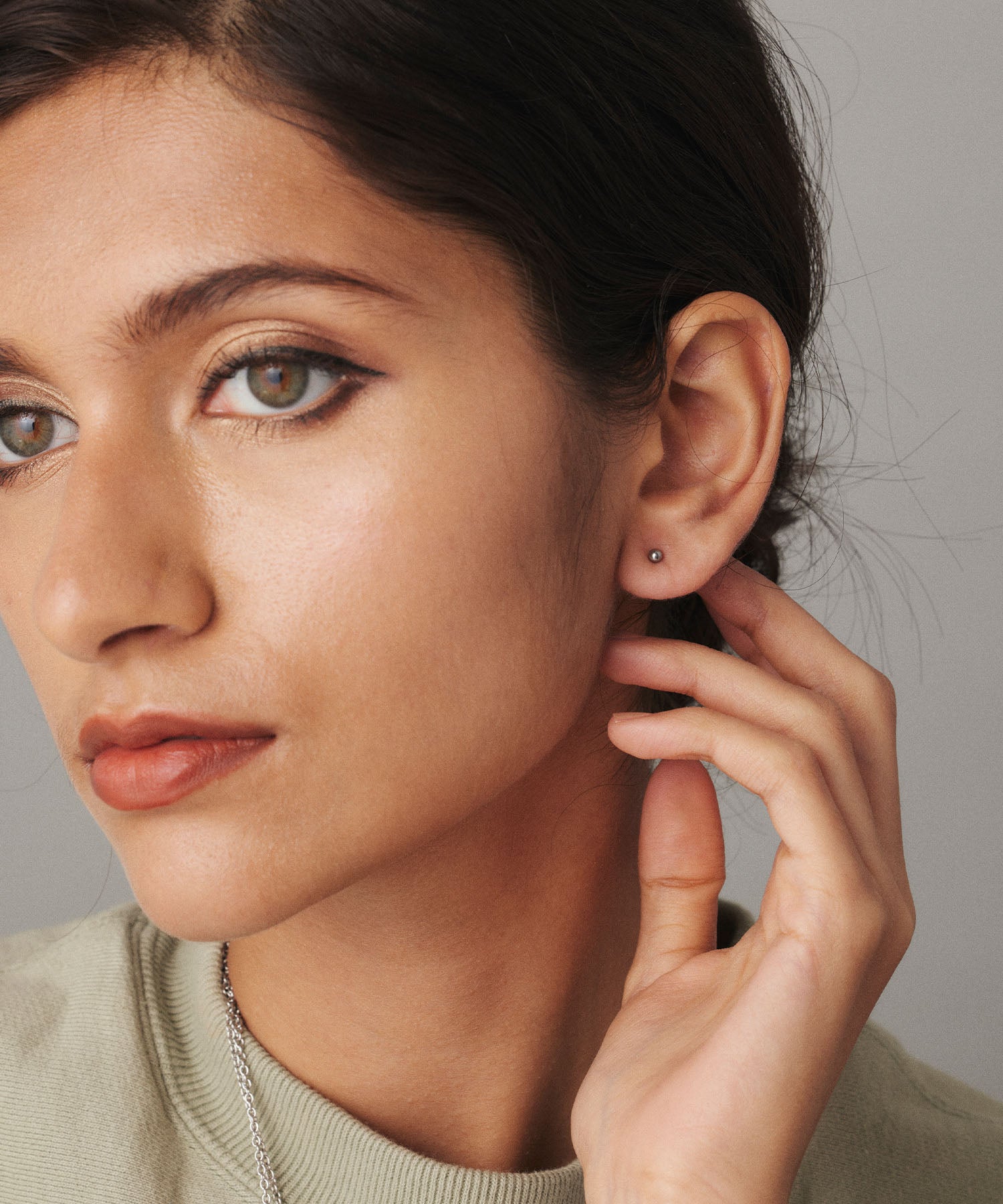 シルバー ピンボールピアス 金属アレルギー対応 サージカルステンレス