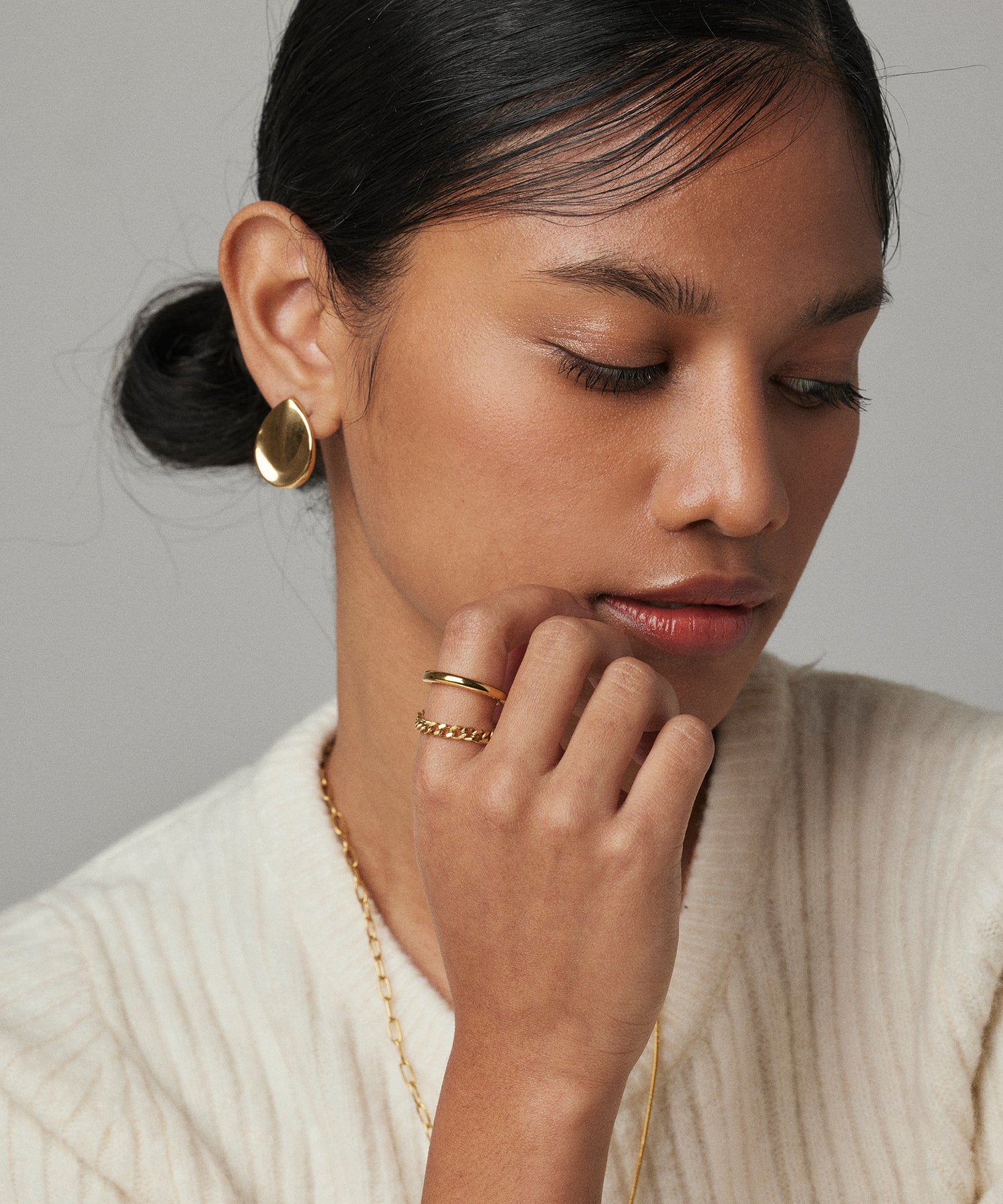 ゴールド チェーンエンドリング 金属アレルギー対応 サージカルステンレス