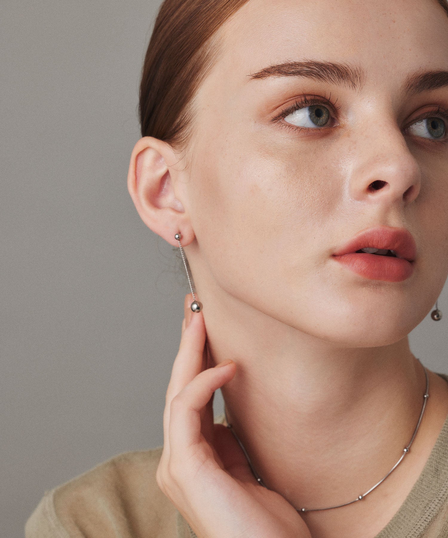 シルバー スイングボールピアス 金属アレルギー対応 サージカルステンレス