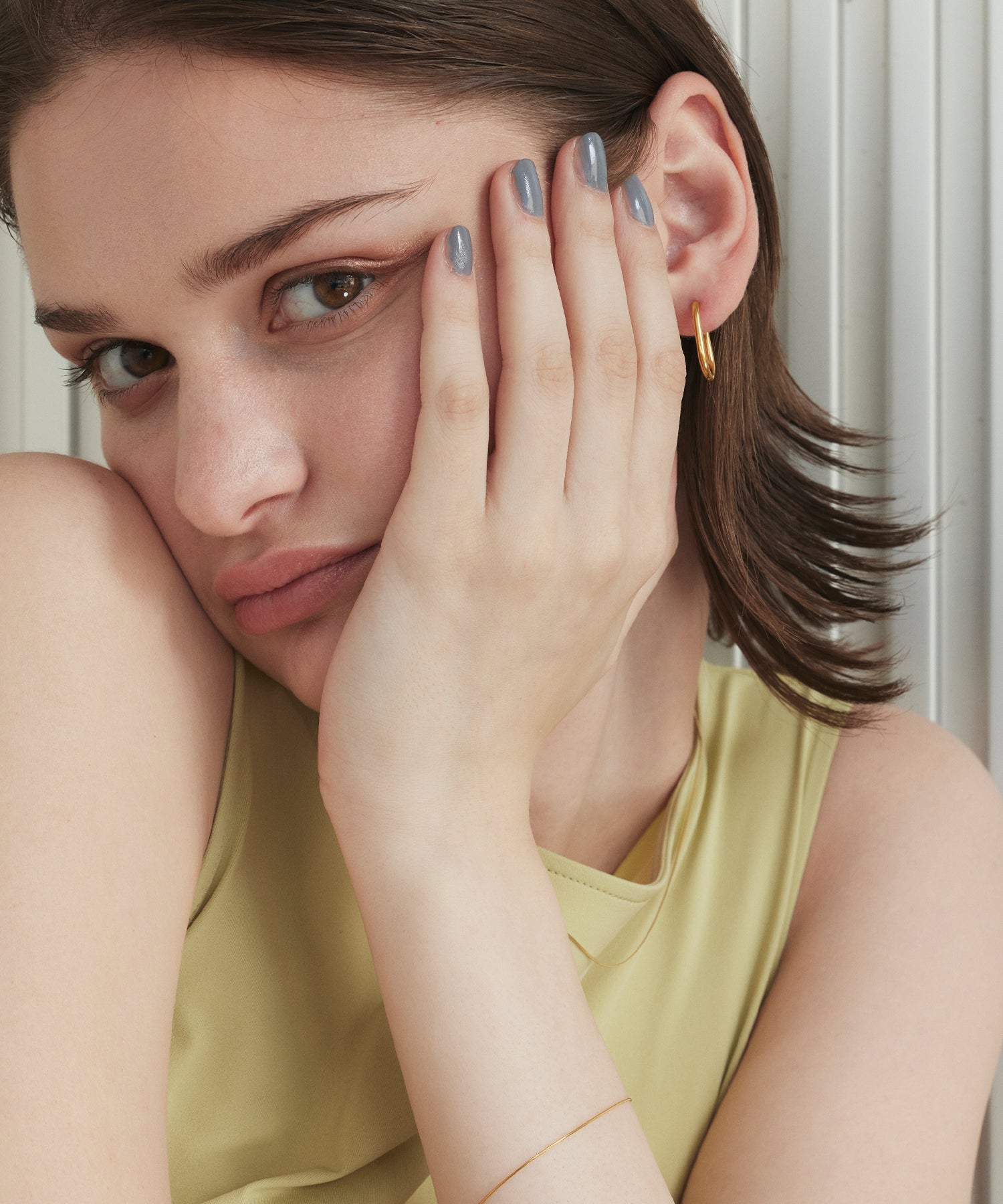 ゴールド ハグピアス 金属アレルギー対応 サージカルステンレス