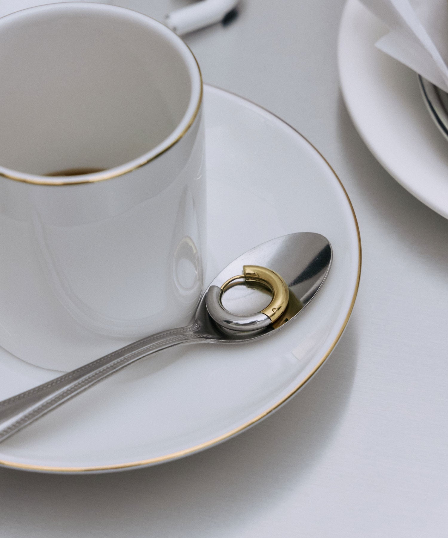 フープ 2way ヴィンテージスワロフスキー ブライダルアクセサリー 煌めくブライダルピアスMKP-01 (ウェディングアクセサリー