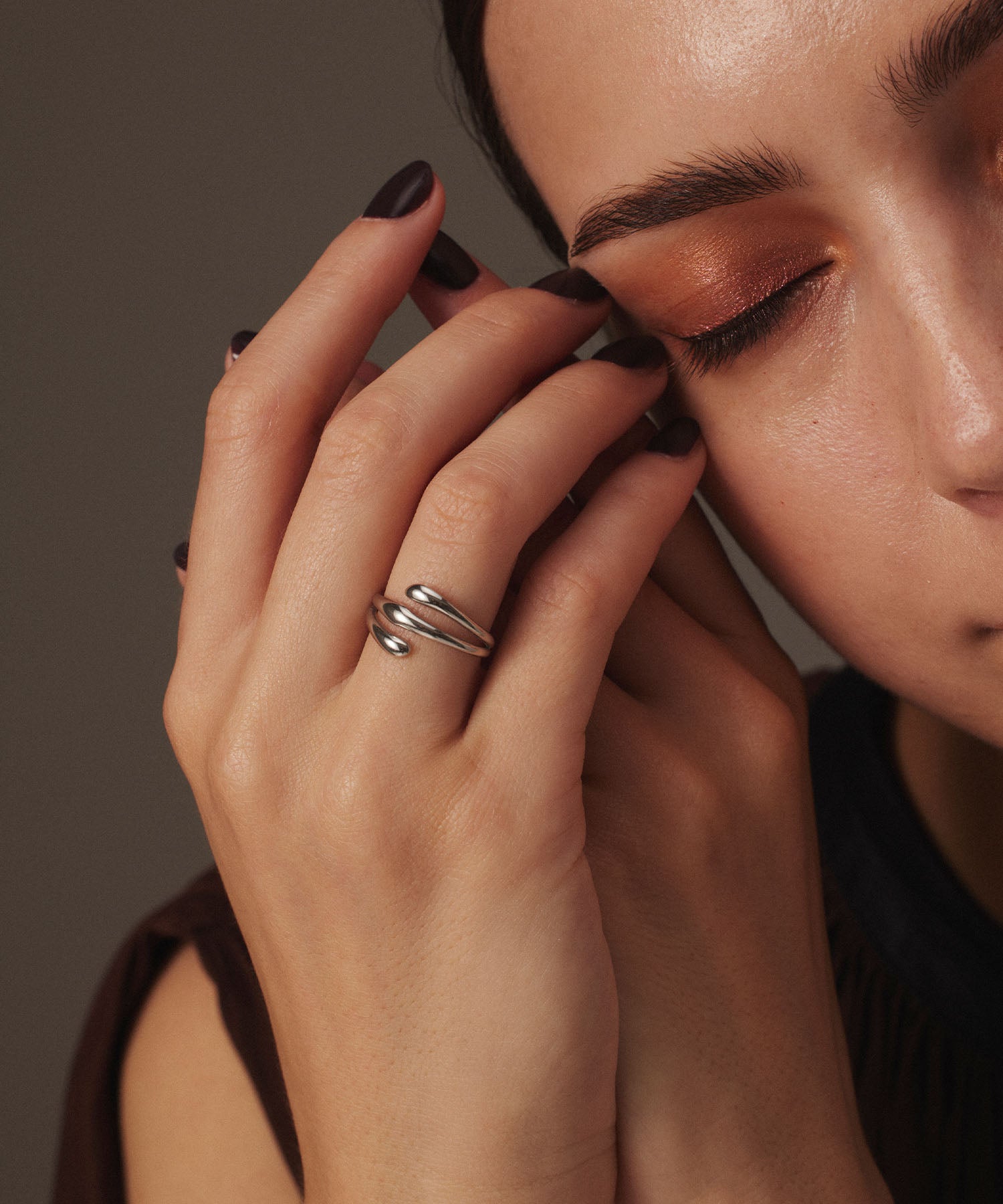 シルバー トリプルラップリング 金属アレルギー対応 サージカルステンレス