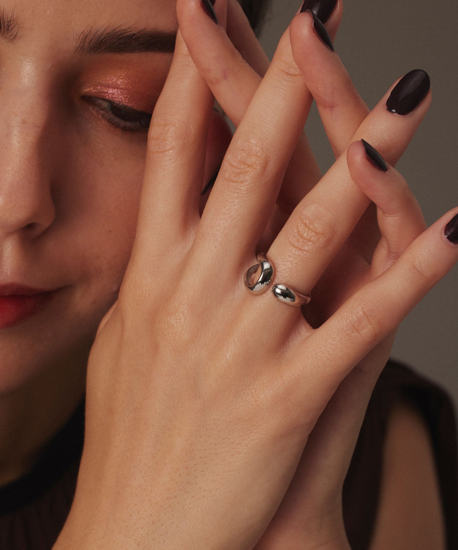 シルバー ホールドラインリング 金属アレルギー対応 サージカルステンレス