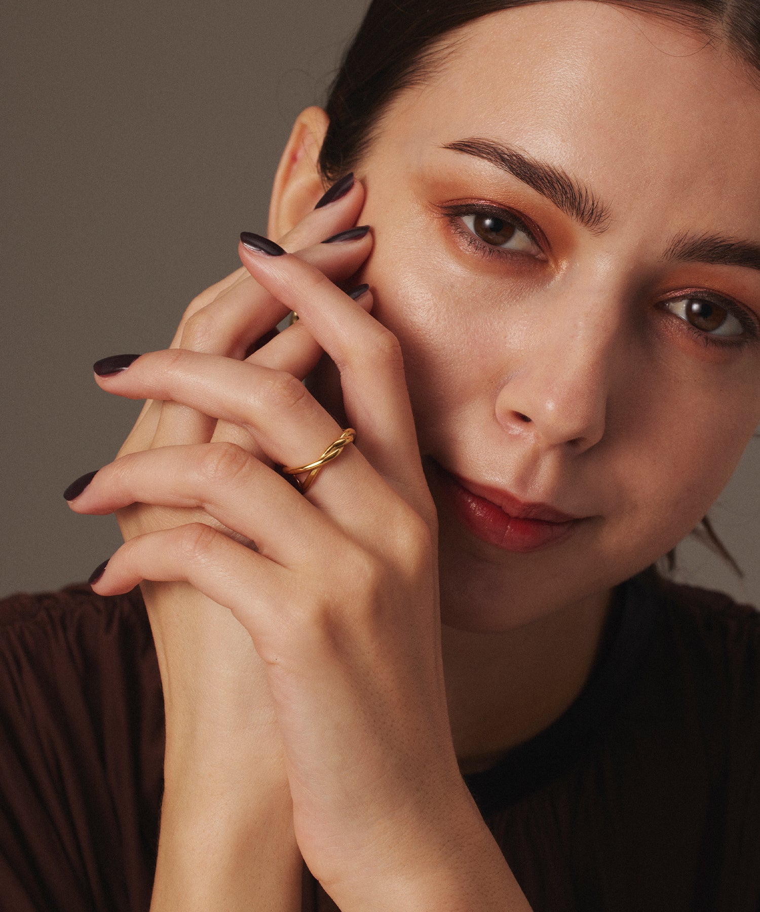 ゴールド ツイストロープリング 金属アレルギー対応 サージカルステンレス