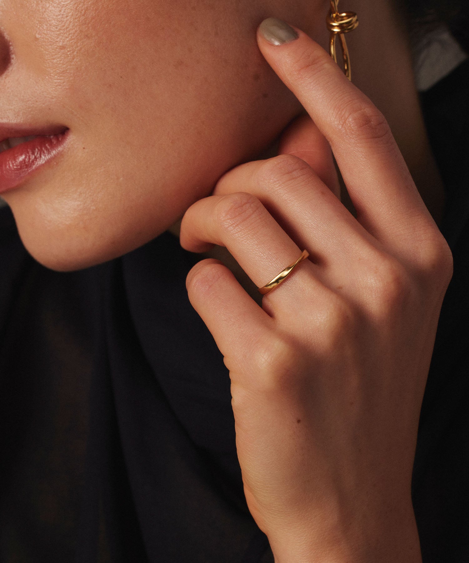 ゴールド シェイブリング 金属アレルギー対応 サージカルステンレス