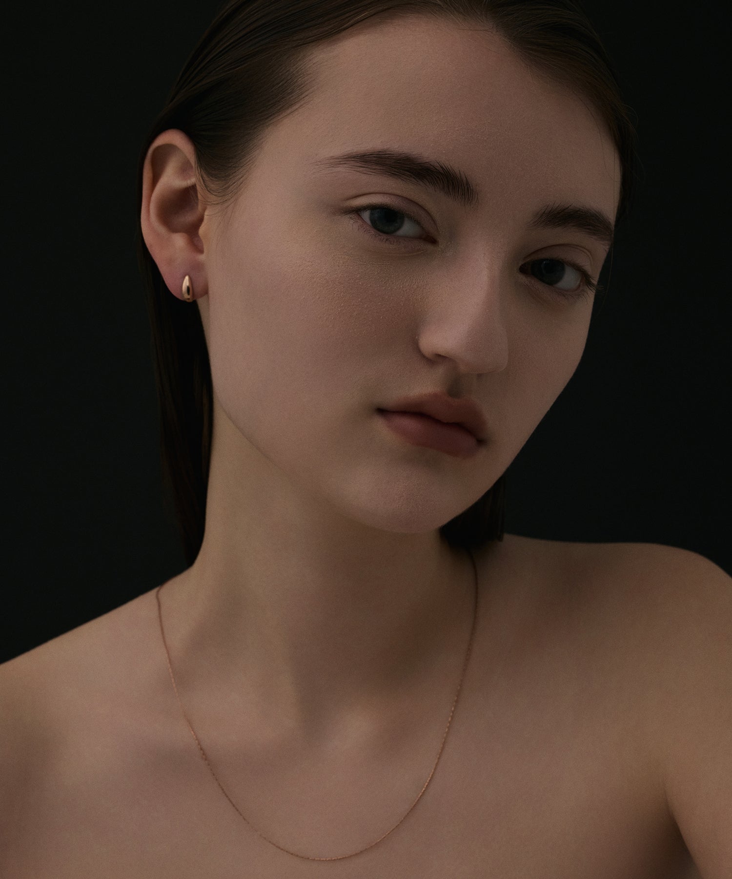 ピンクゴールド ドロップピアス 金属アレルギー対応 サージカルステンレス