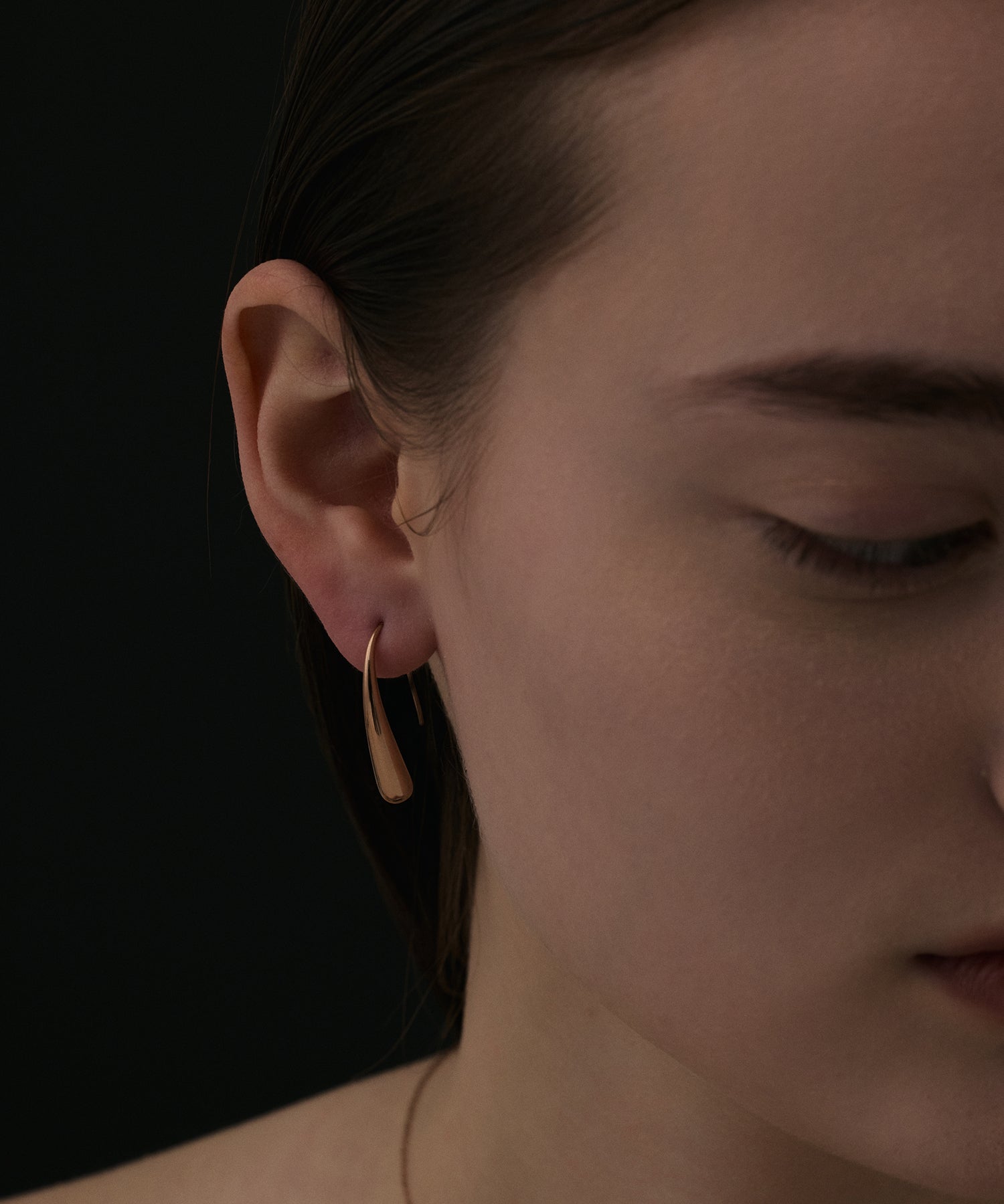 ピンクゴールド アイシクルピアス 金属アレルギー対応 サージカルステンレス