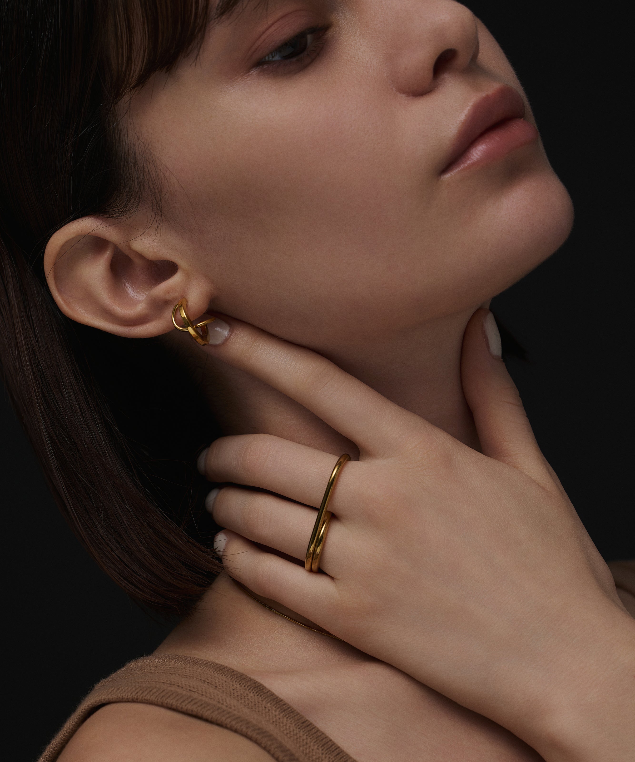 ゴールド フィンガーリング 金属アレルギー対応 サージカルステンレス