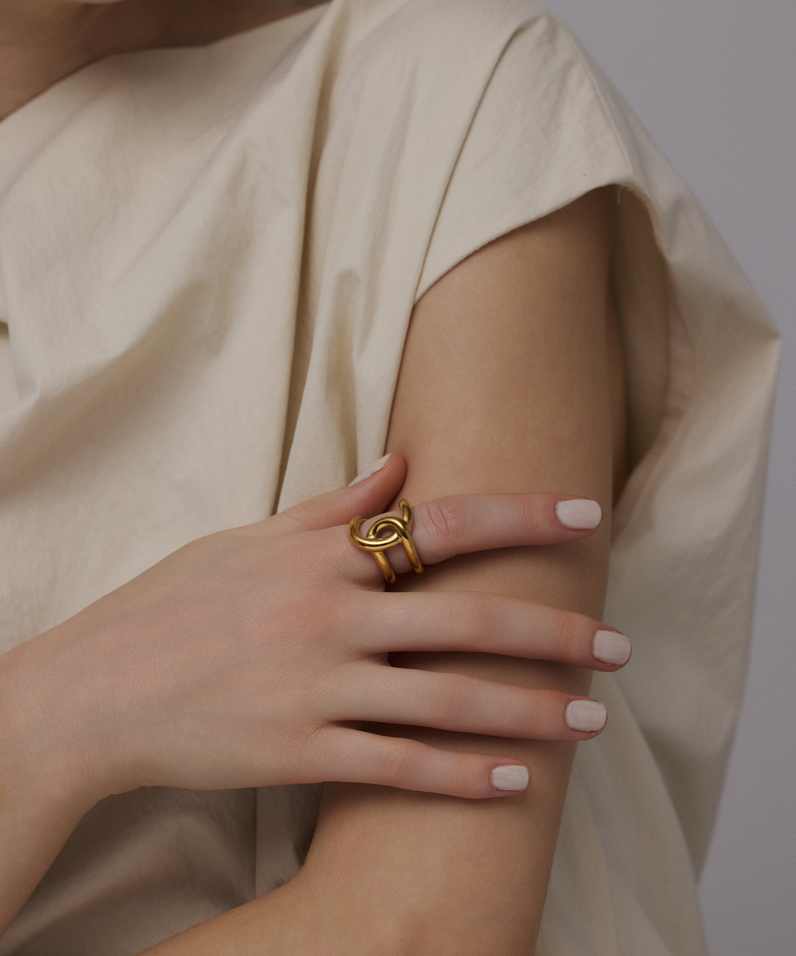 ゴールド ビッククロスリング 金属アレルギー対応 サージカルステンレス