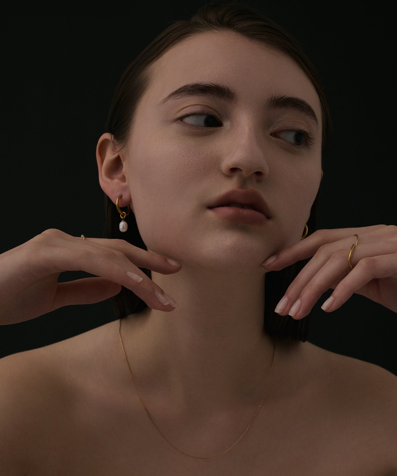 ゴールド  0.6mmチェーンネックレス/45cm 金属アレルギー対応 サージカルステンレス