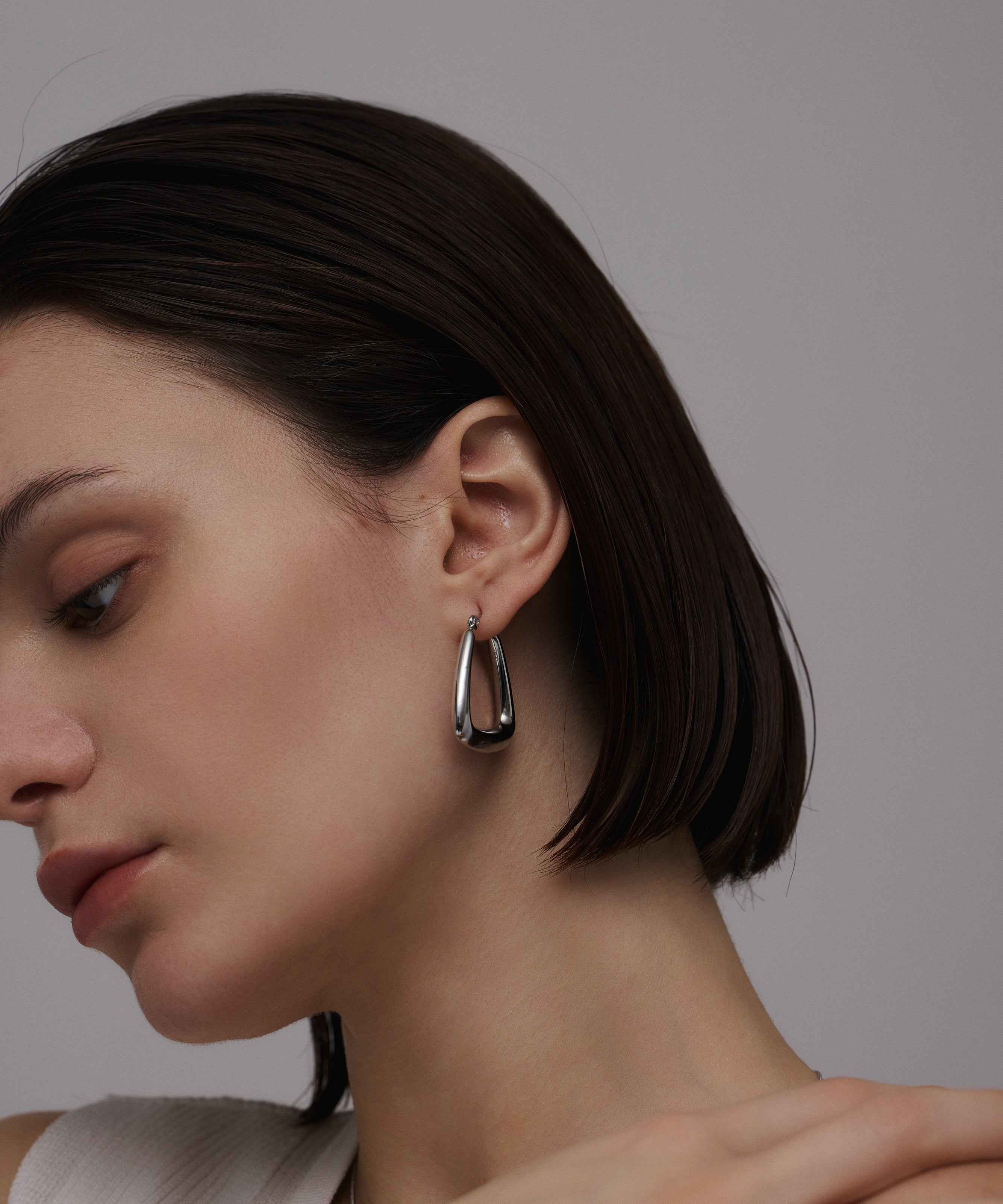 シルバー トライアングルピアス 金属アレルギー対応 サージカルステンレス