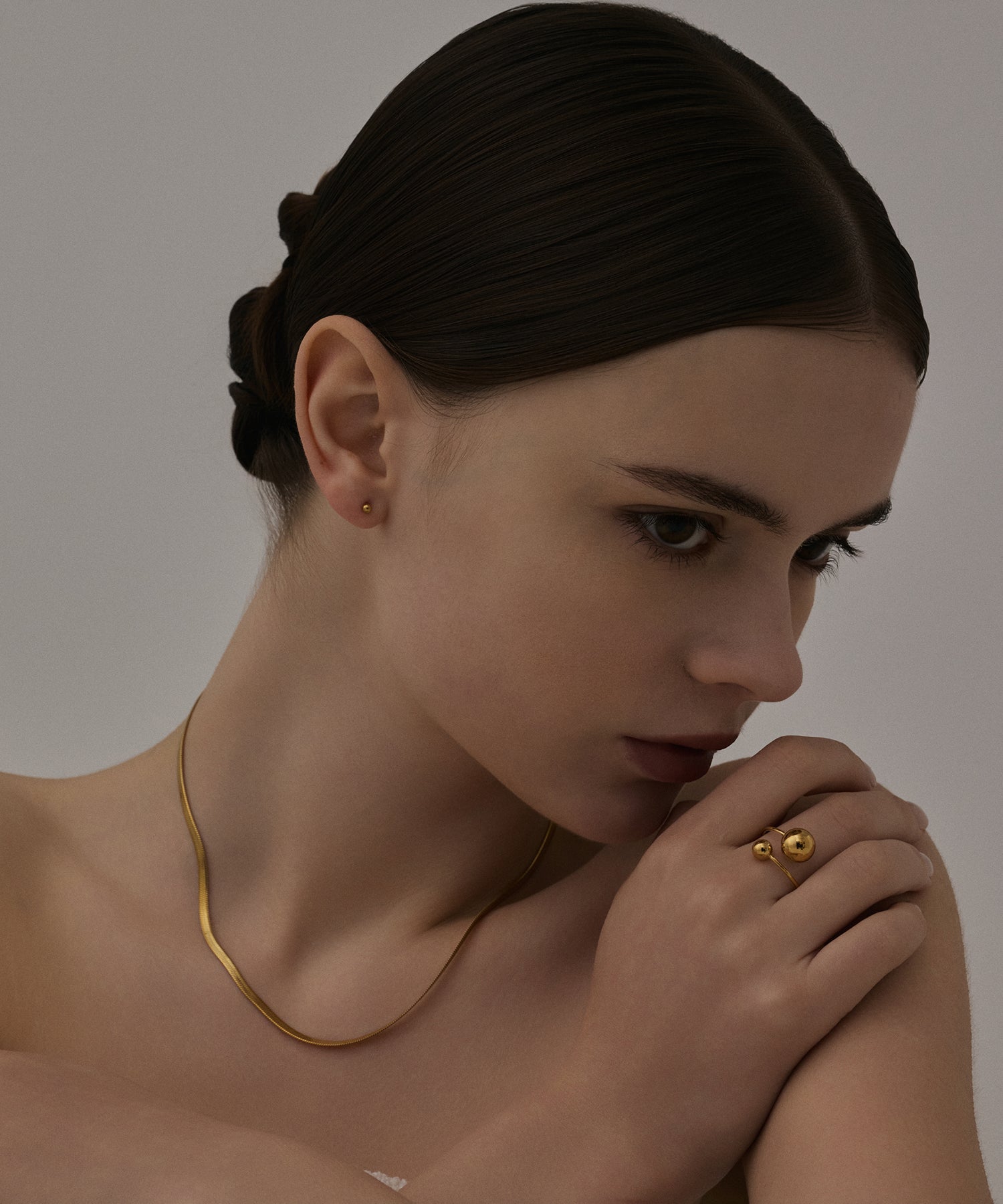 ゴールド ピンボールピアス 金属アレルギー対応 サージカルステンレス