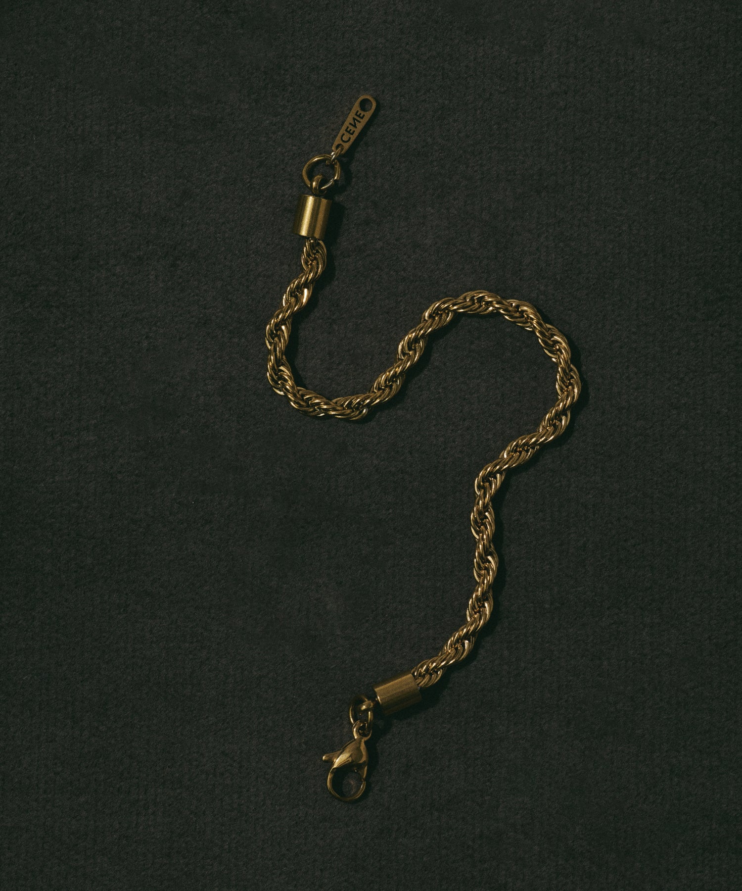 ゴールド ブレイディドブレスレット 金属アレルギー対応 サージカルステンレス