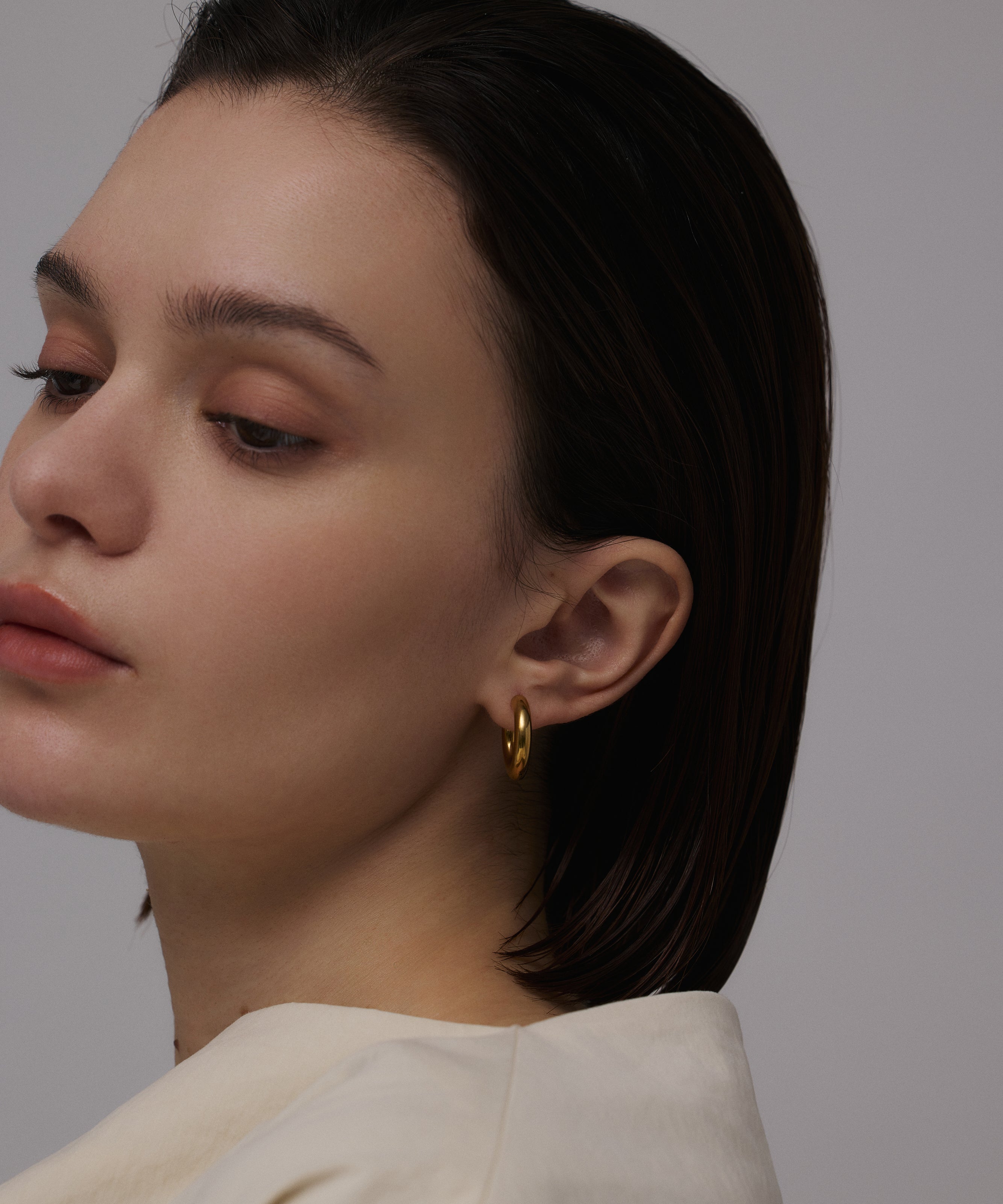 ゴールド フープピアス 金属アレルギー対応 サージカルステンレス