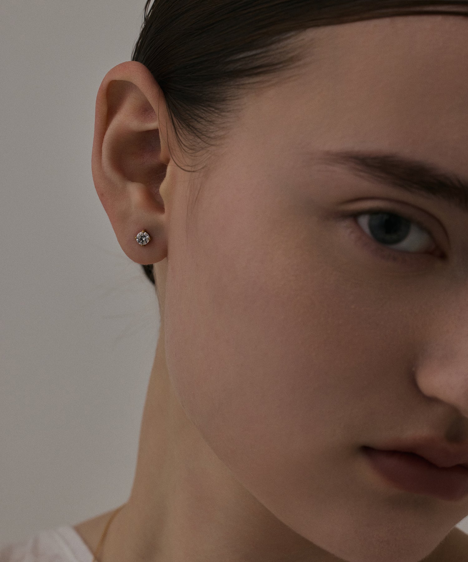 ゴールド ジルコニアピアス 金属アレルギー対応 サージカルステンレス