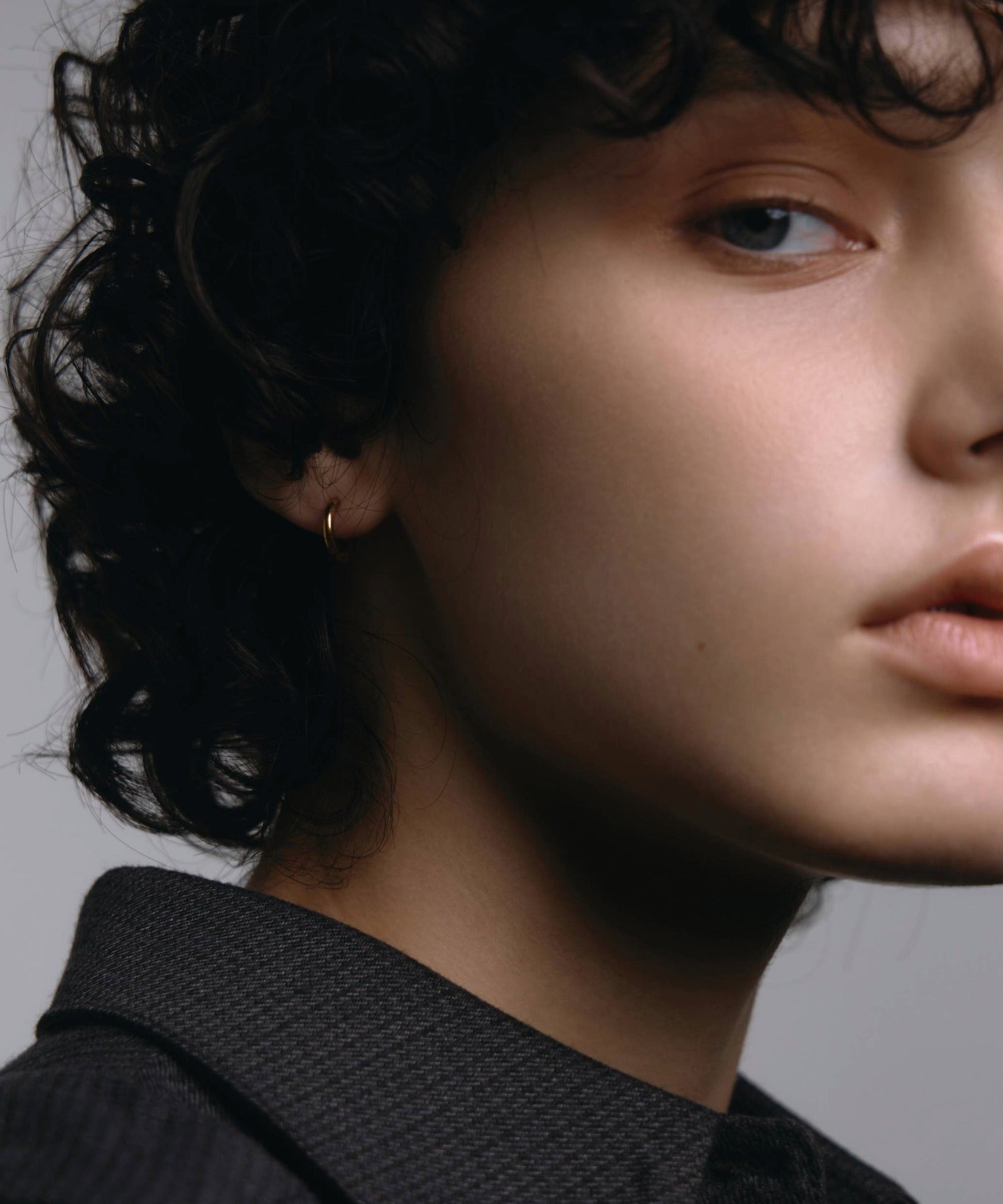 ゴールド ワンタッチループピアス12mm 金属アレルギー対応 サージカルステンレス