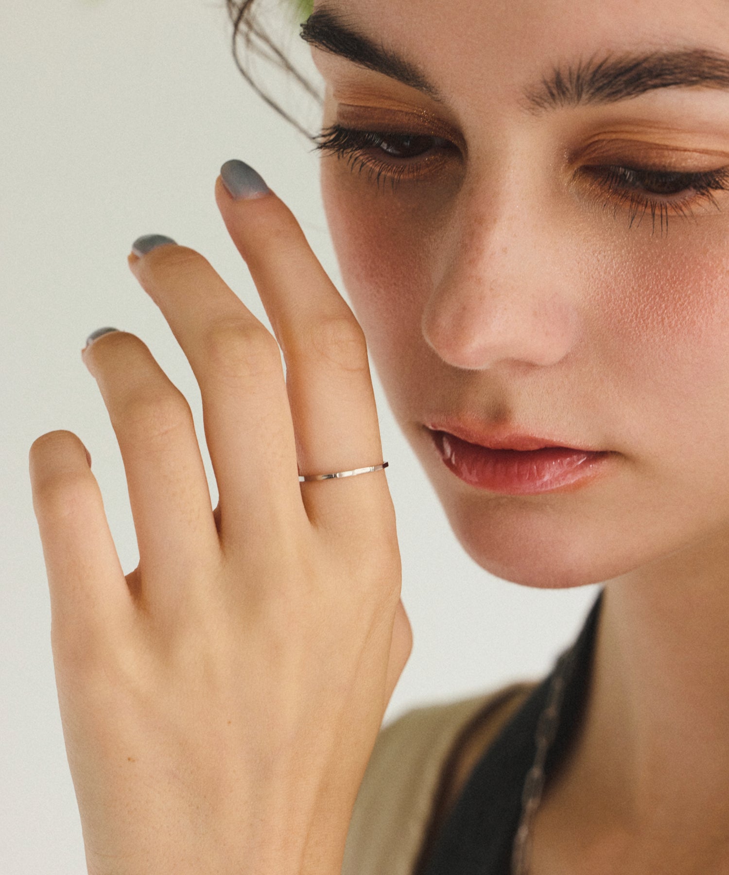 シルバー スクエアカットリング 金属アレルギー対応 サージカルステンレス