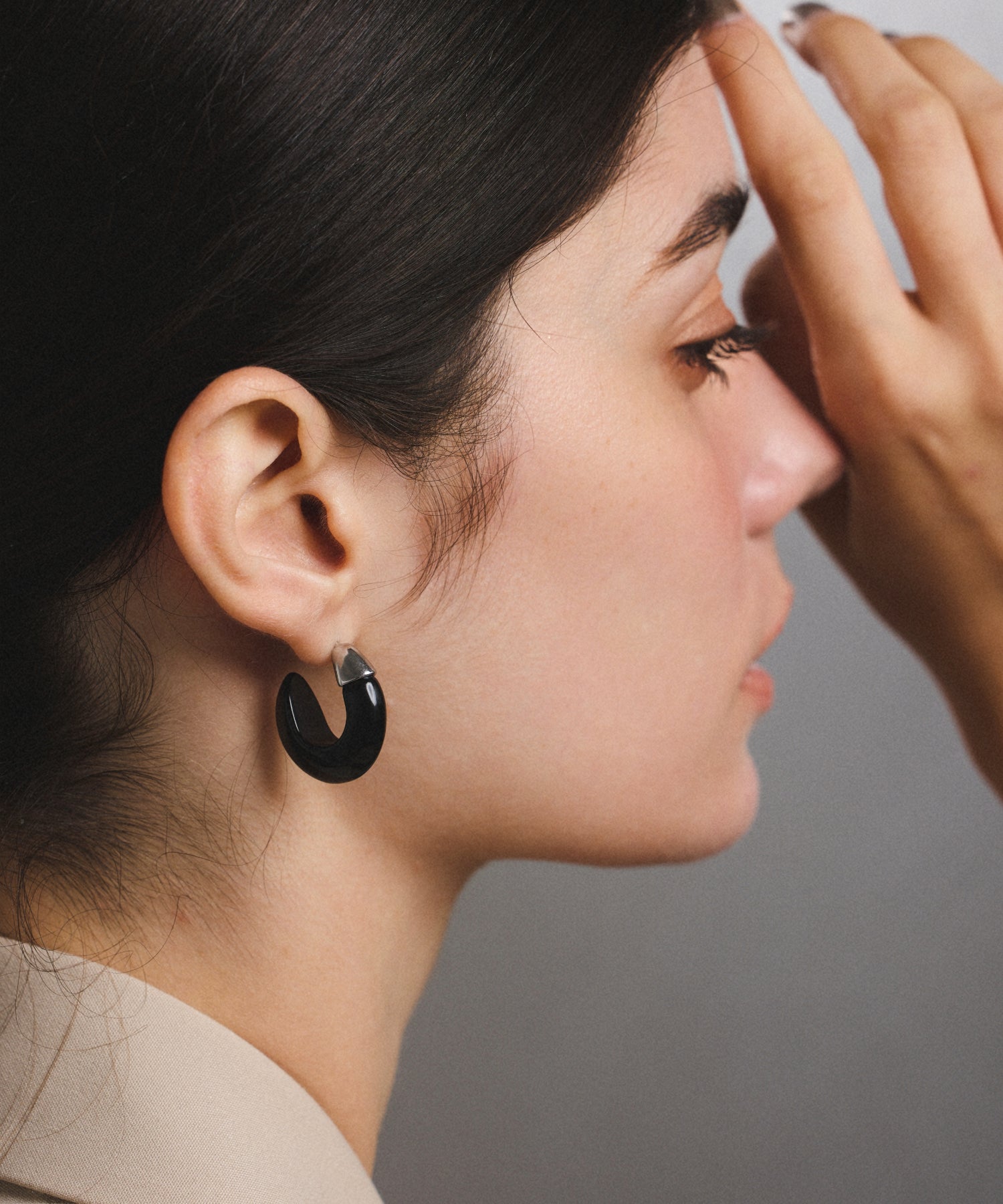 シルバー スキームフープピアス 金属アレルギー対応 サージカルステンレス