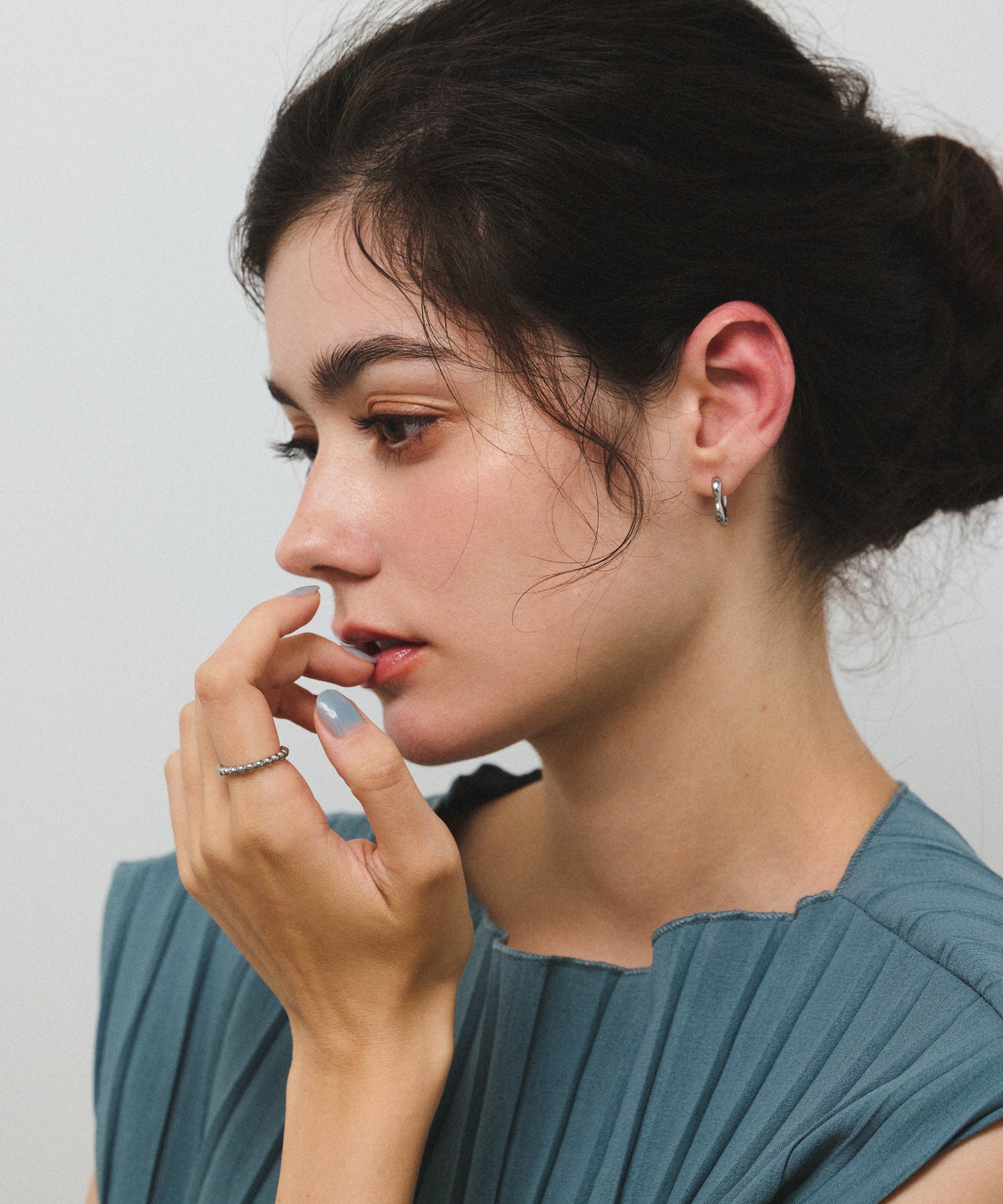 シルバー ドットリング 金属アレルギー対応 サージカルステンレス