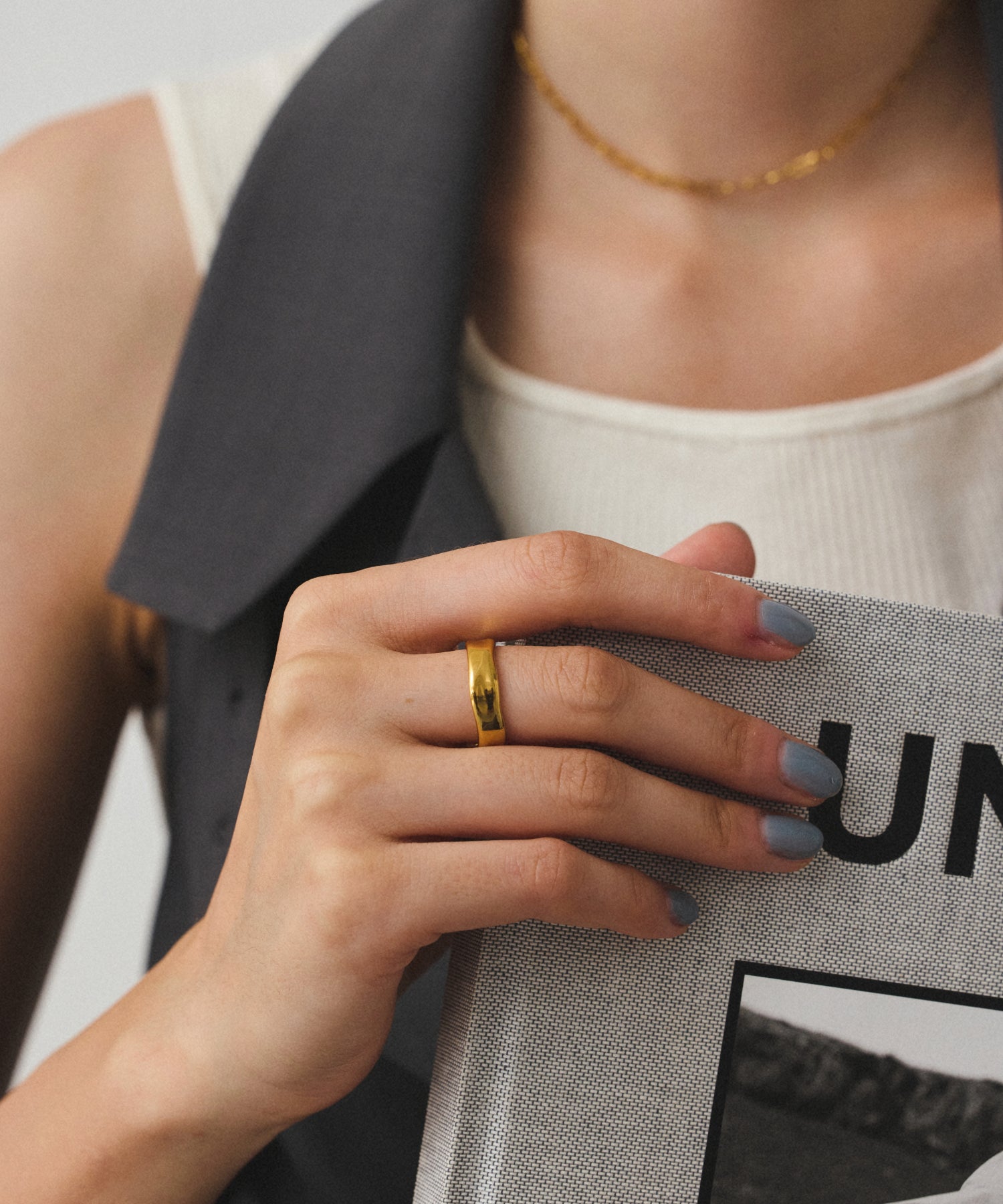 ゴールド バンピーリング 金属アレルギー対応 サージカルステンレス