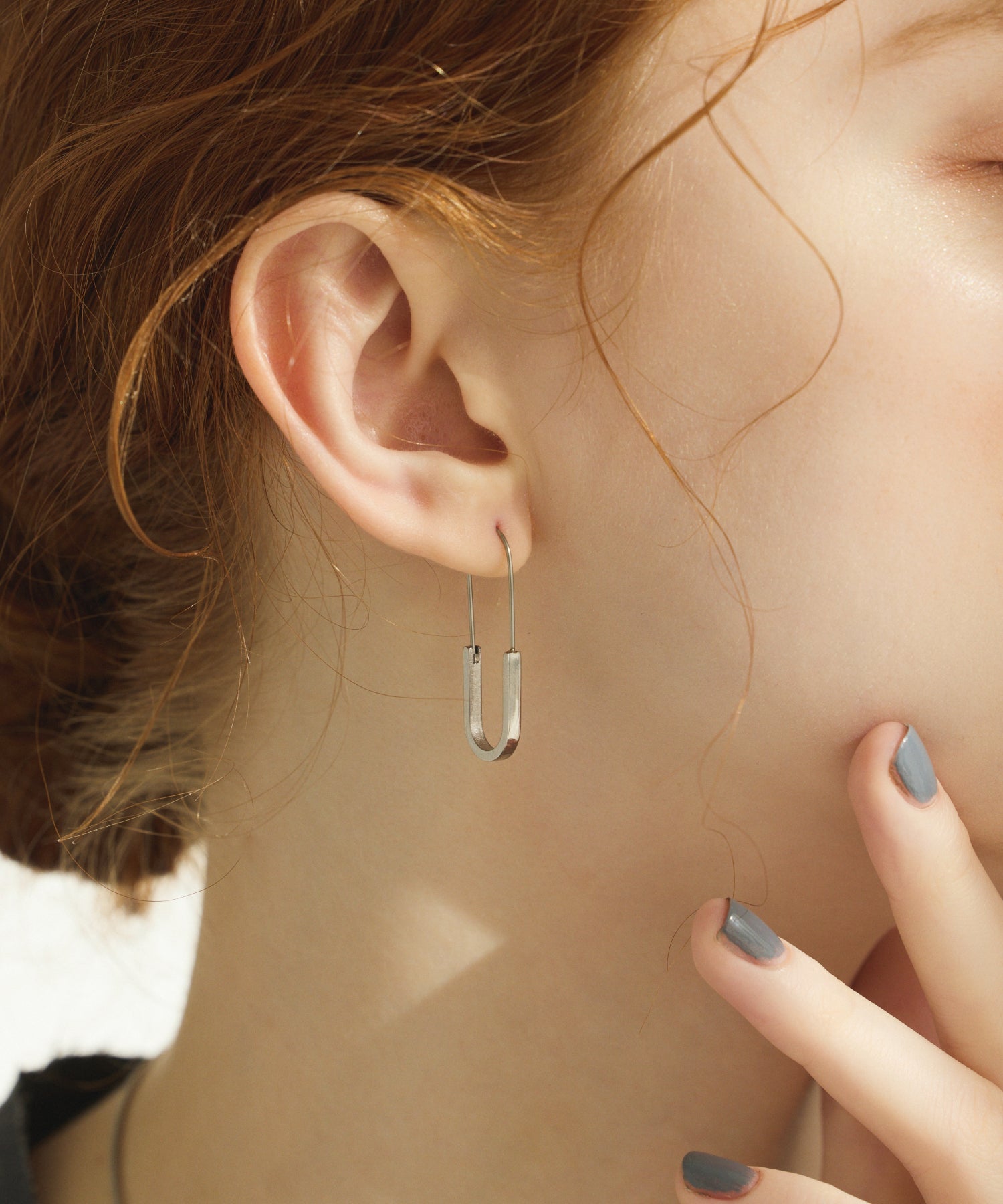 シルバー メタルクリップピアス 金属アレルギー対応 サージカルステンレス