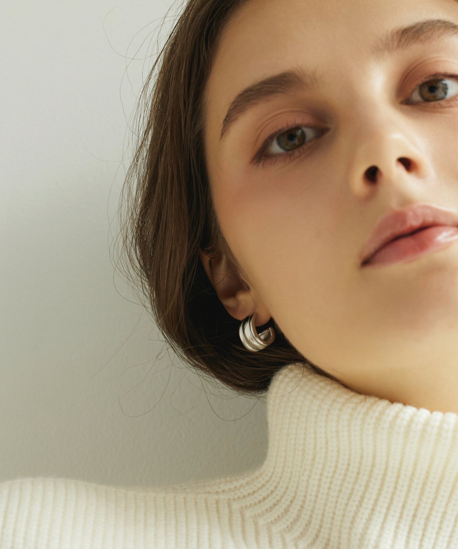 シルバー トリプルラインピアス 金属アレルギー対応 サージカルステンレス