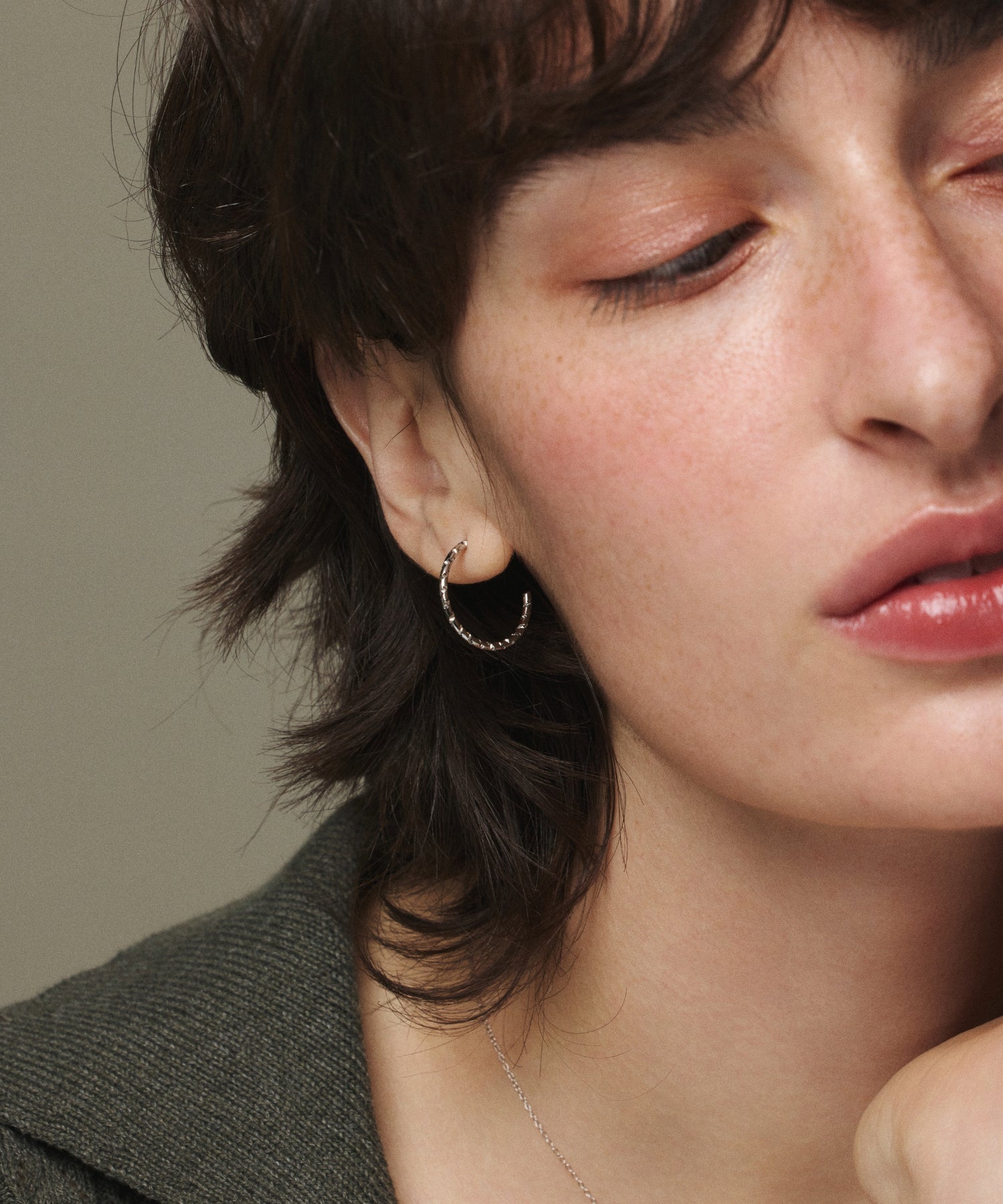 quip queint｜star hoop pierce フープピアス シルバー925 星