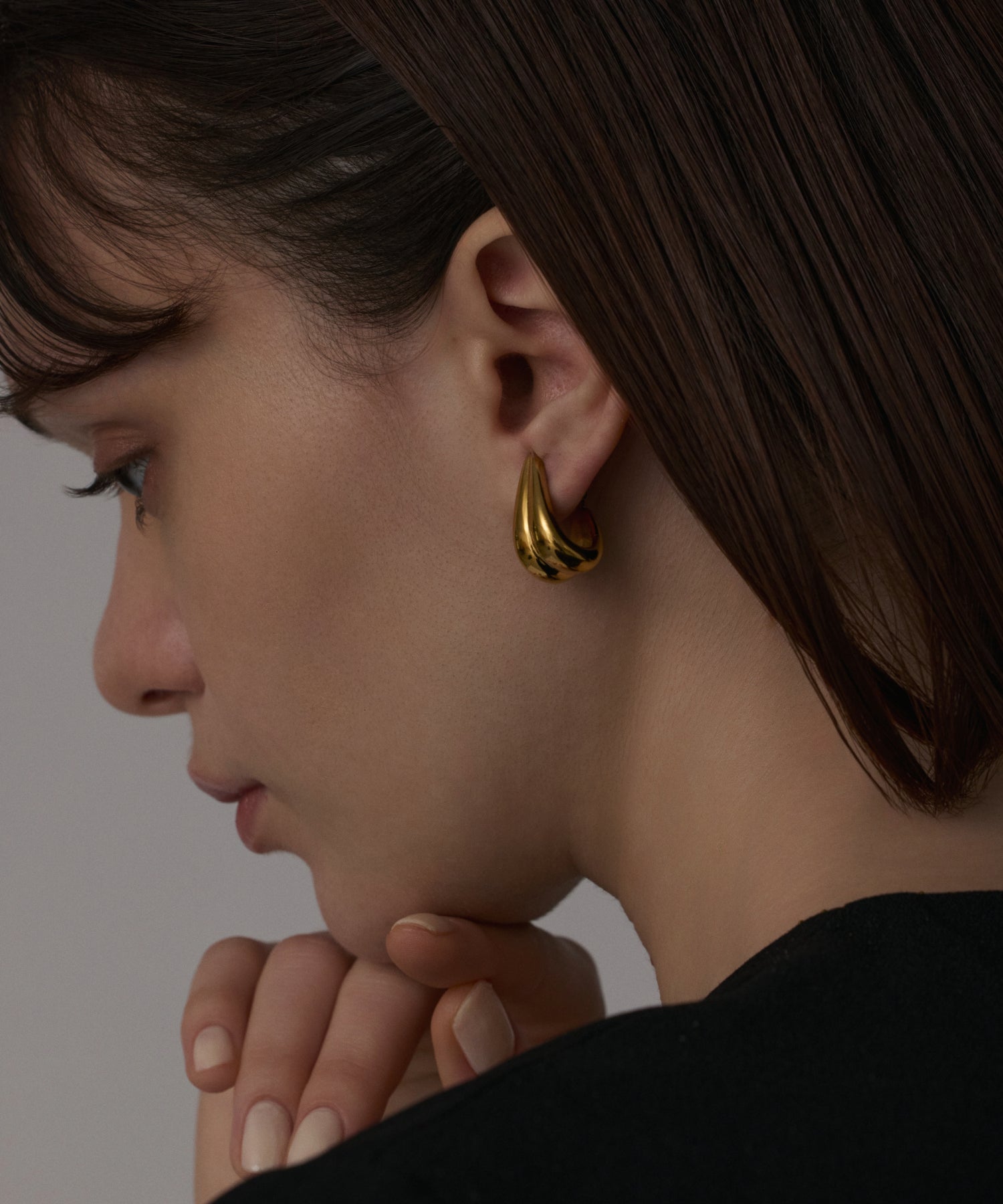 専用です』天然 ダイヤモンド ダブルライン フープピアス 計0.20ct