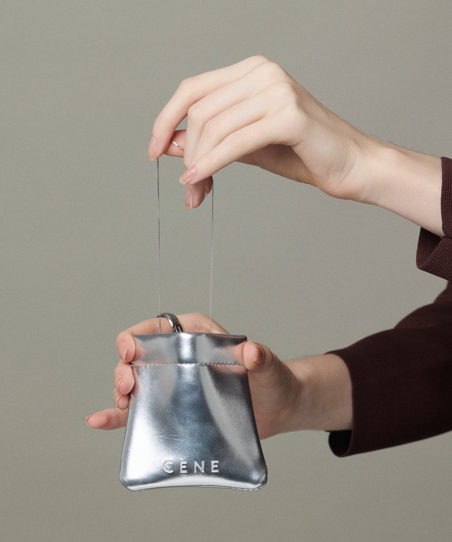 シルバー マルチミニポーチ 金属アレルギー対応 サージカルステンレス