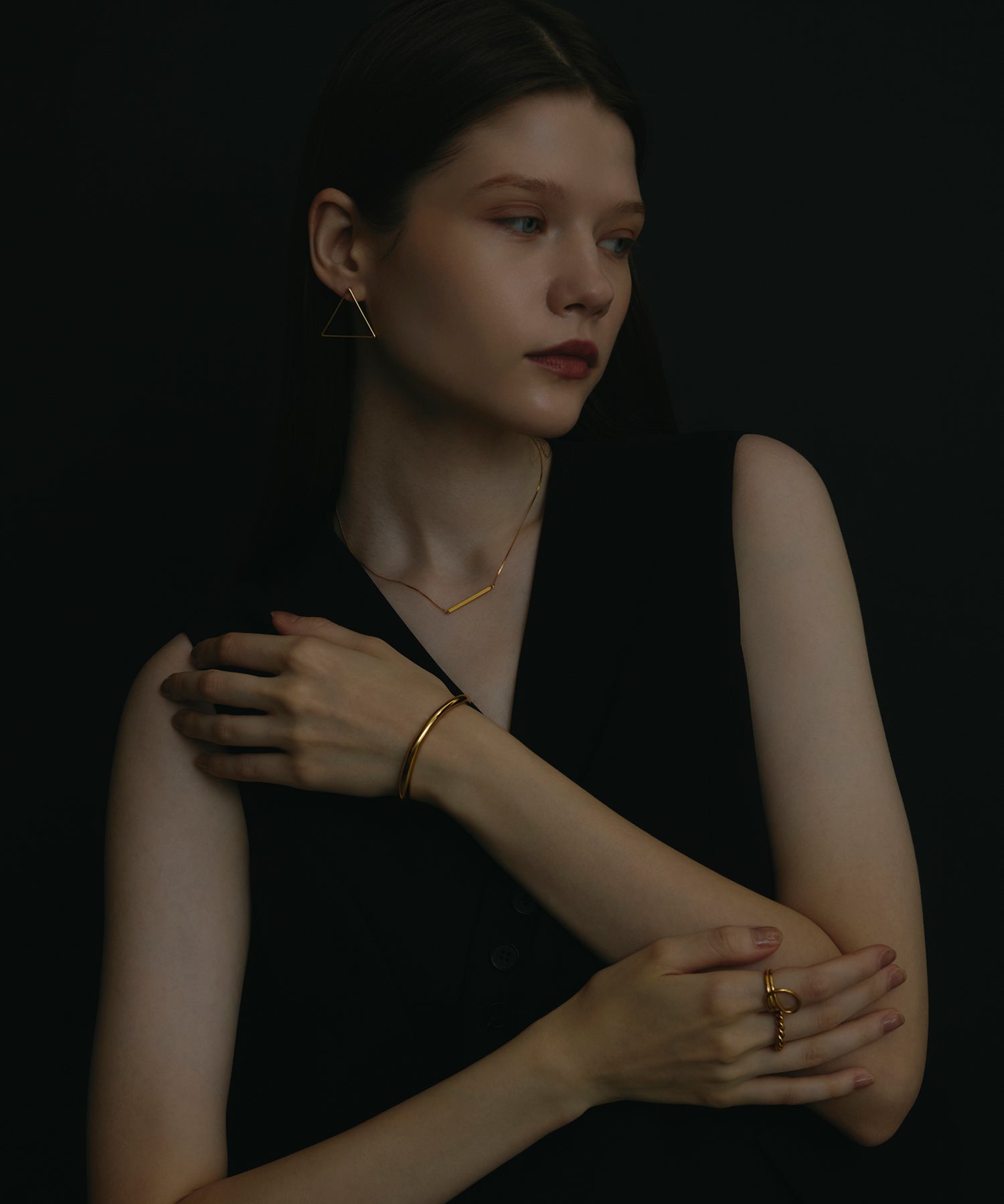 CENE セネ サージカルステンレス 金属アレルギー プレゼント ギフト 高見え 高級感 ゴールド スリムラインネックレス ネックレス チェーンネックレス