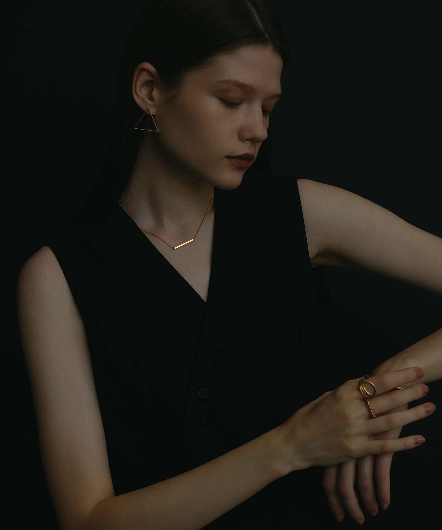 CENE セネ サージカルステンレス 金属アレルギー プレゼント ギフト 高見え 高級感 ゴールド スリムラインネックレス ネックレス チェーンネックレス