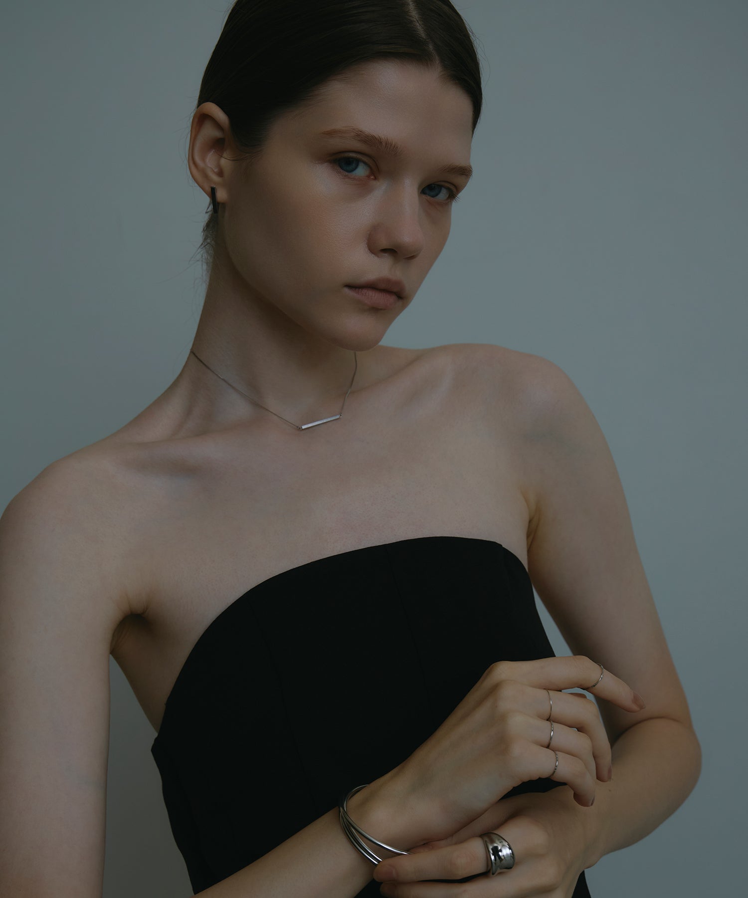 CENE セネ サージカルステンレス 金属アレルギー プレゼント ギフト 高見え 高級感 シルバー スリムラインネックレス ネックレス チェーンネックレス