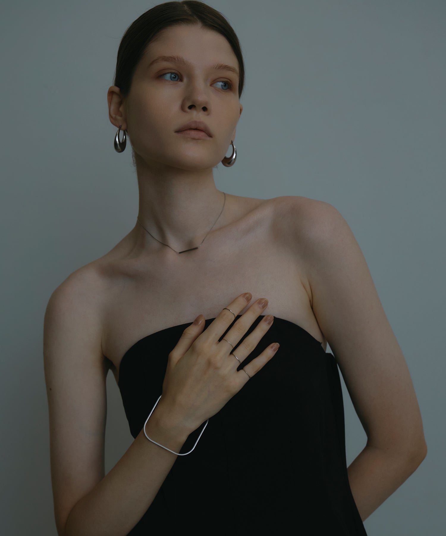 CENE セネ サージカルステンレス 金属アレルギー プレゼント ギフト 高見え 高級感 シルバー スリムラインネックレス ネックレス チェーンネックレス