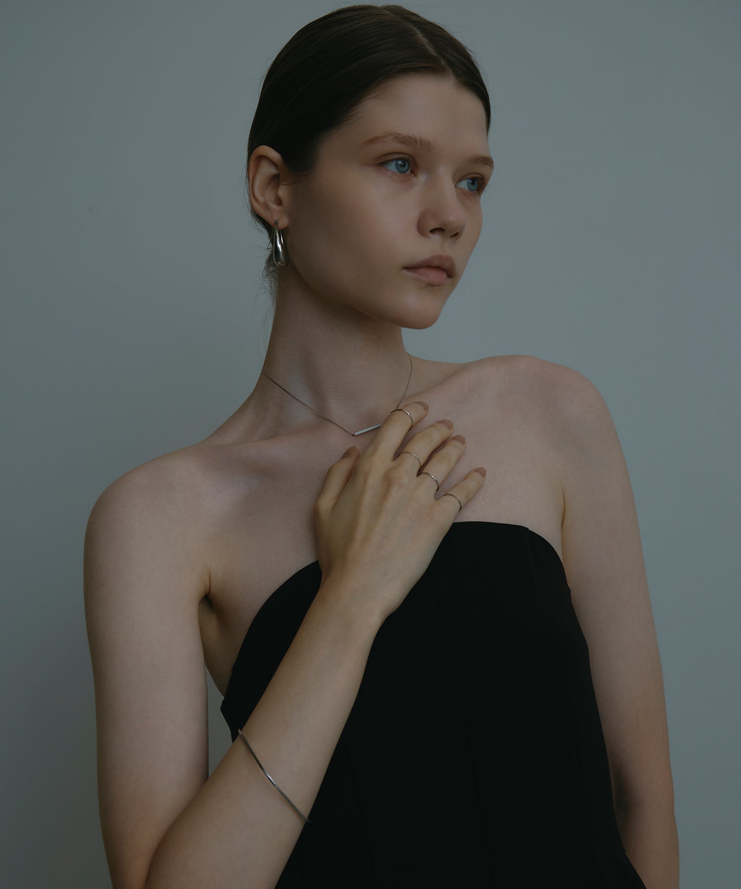 CENE セネ サージカルステンレス 金属アレルギー プレゼント ギフト 高見え 高級感 シルバー スリムラインネックレス ネックレス チェーンネックレス