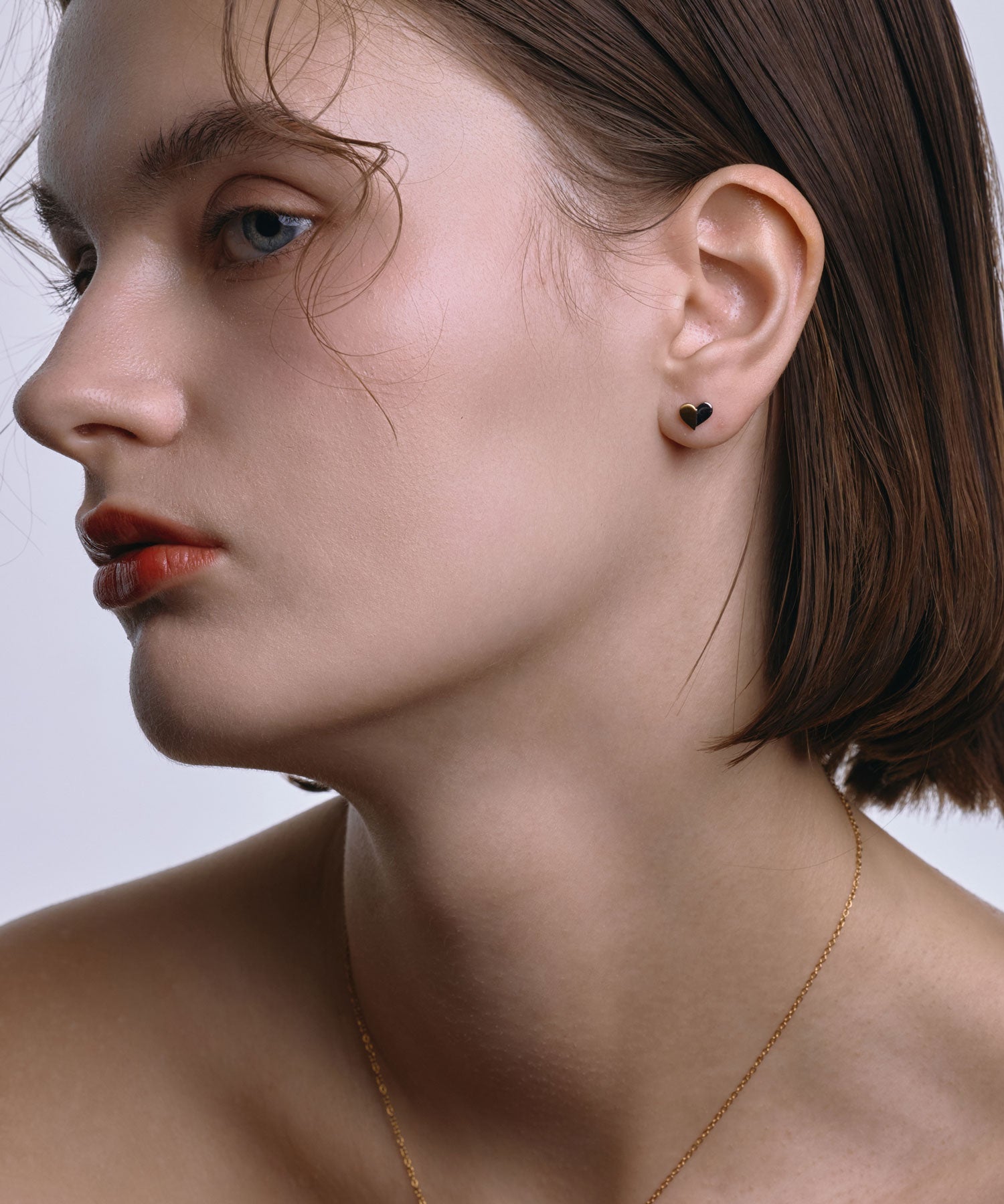 ミックス]デュアルハートテクスチャーピアス