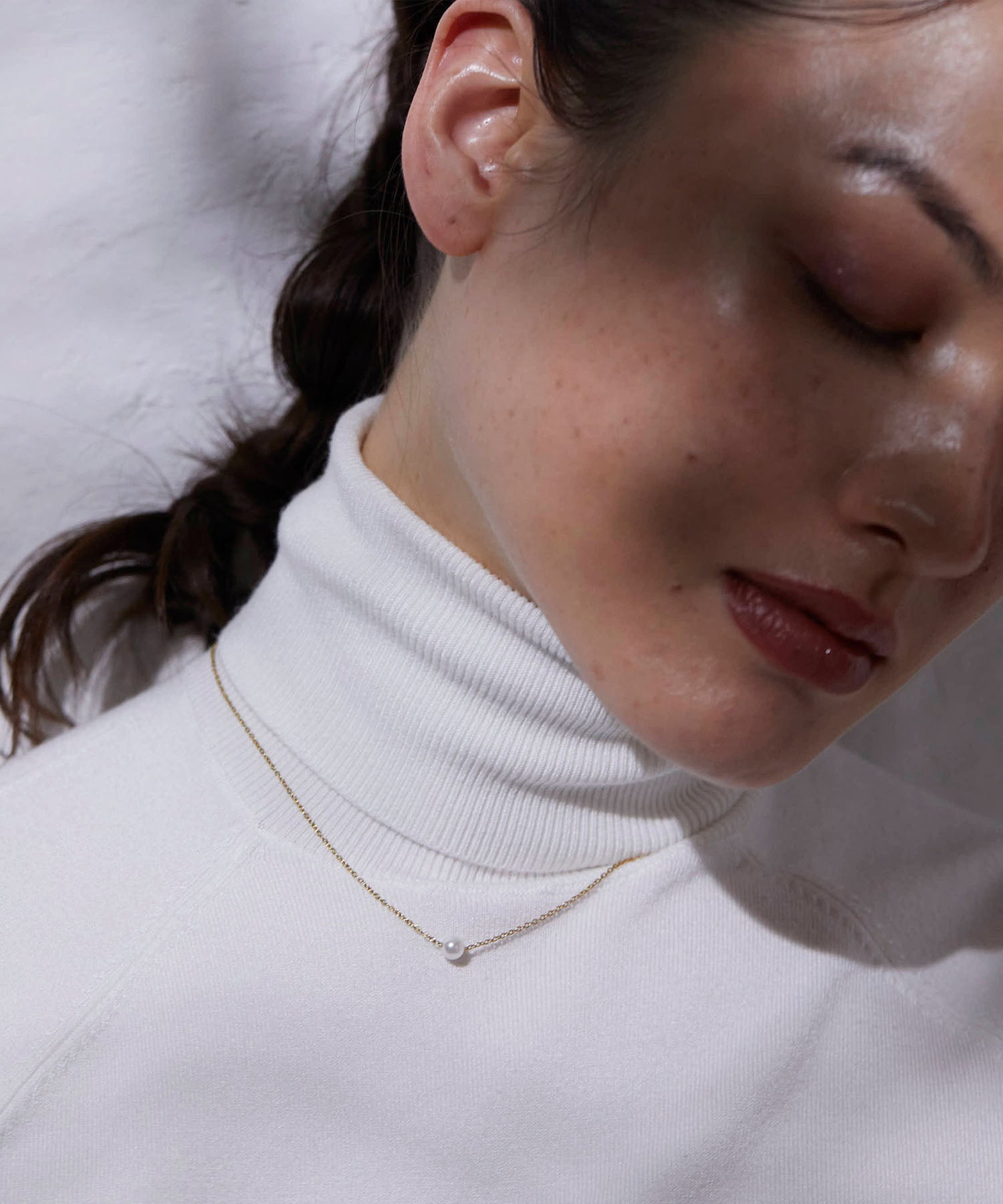 ゴールド パールネックレス 金属アレルギー対応 サージカルステンレス