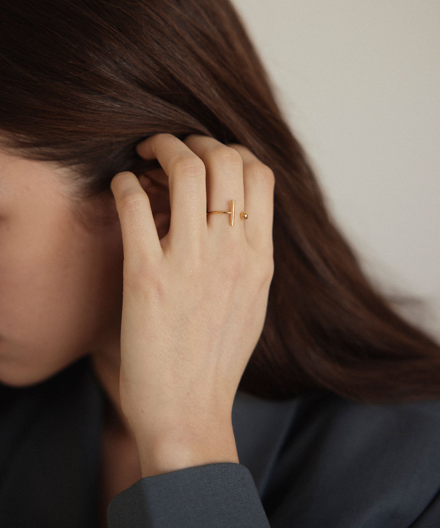 ゴールド ボールオープンリング 金属アレルギー対応 サージカルステンレス