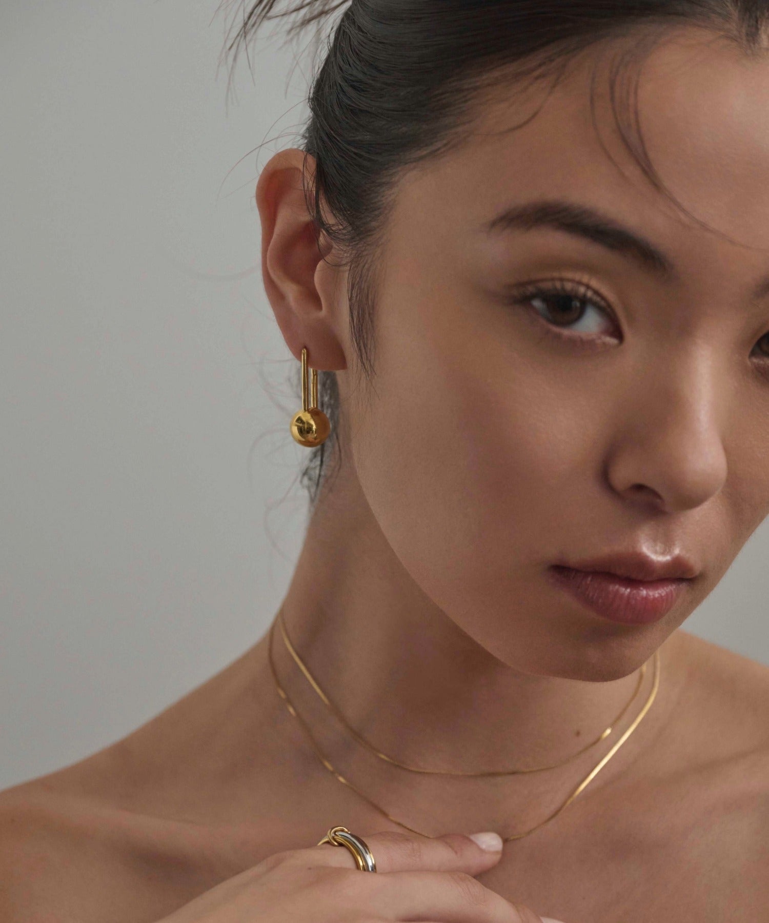 ゴールド グローブピアス 金属アレルギー対応 サージカルステンレス