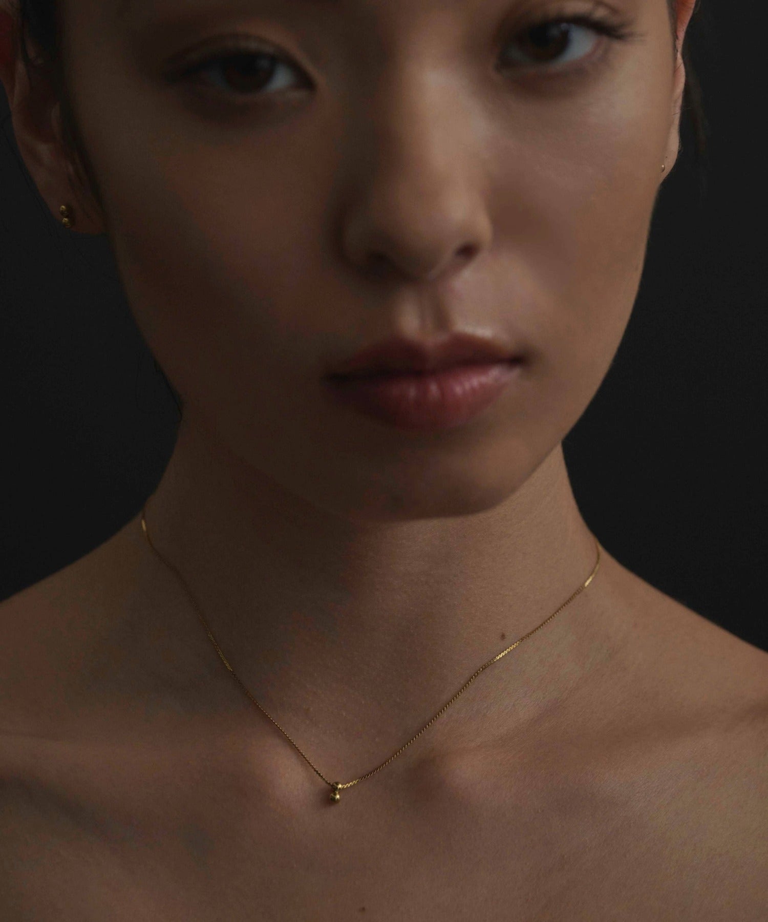 ゴールド ミニスフィアネックレス 金属アレルギー対応 サージカルステンレス