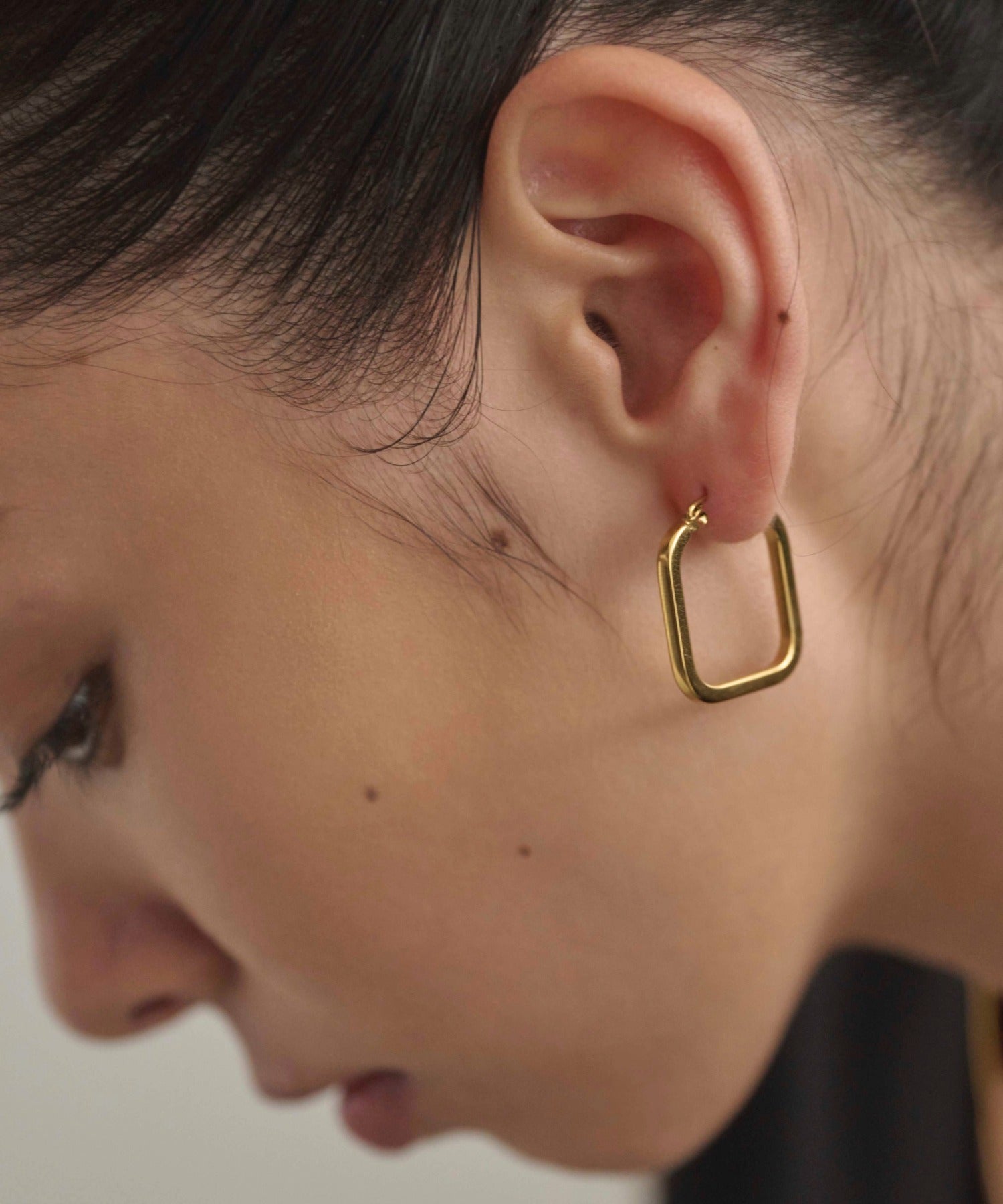 ゴールド クオードピアス 金属アレルギー対応 サージカルステンレス