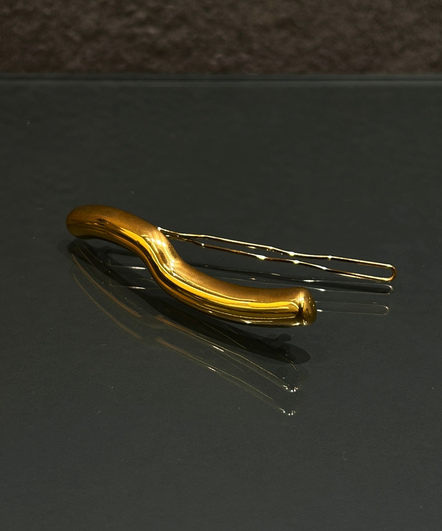 スウェルヘアクリップ ゴールド ヘアアクセサリー 金属アレルギー対応 サージカルステンレス