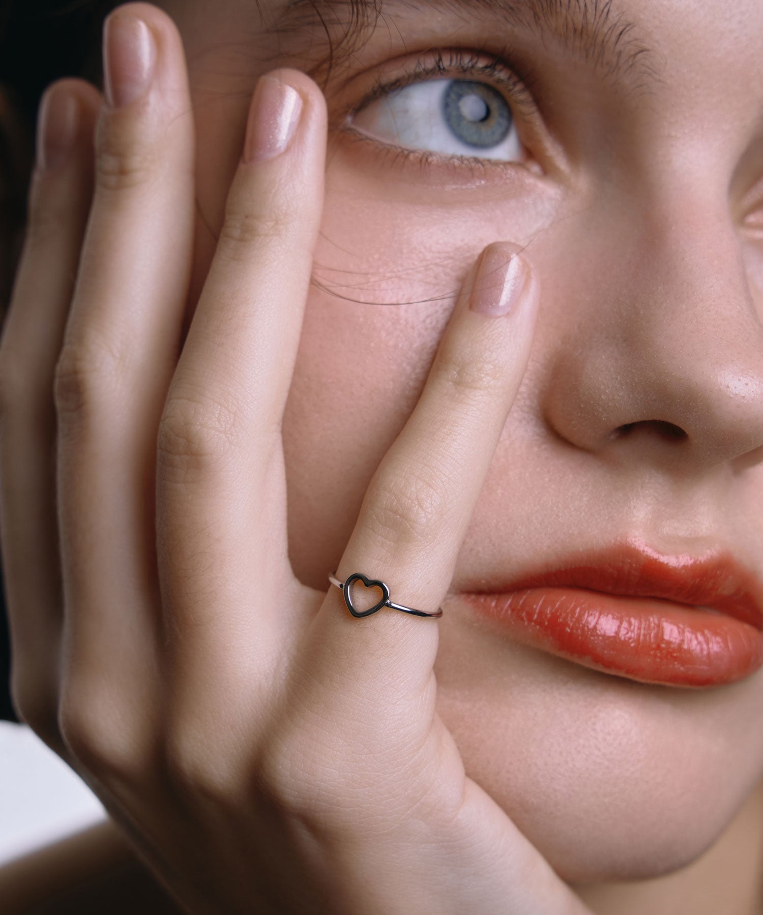 シルバー]ハートピンキーリング