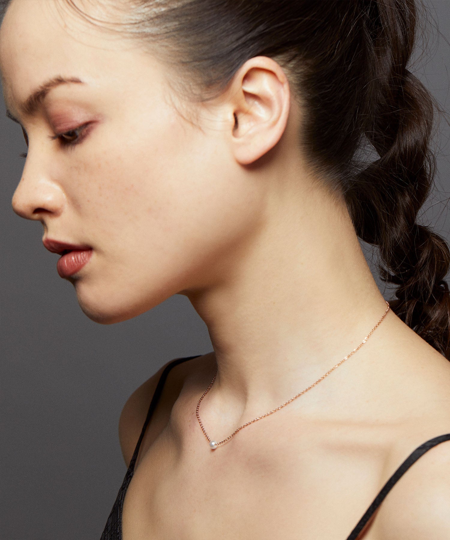 ピンクゴールド パールネックレス 金属アレルギー対応 サージカルステンレス