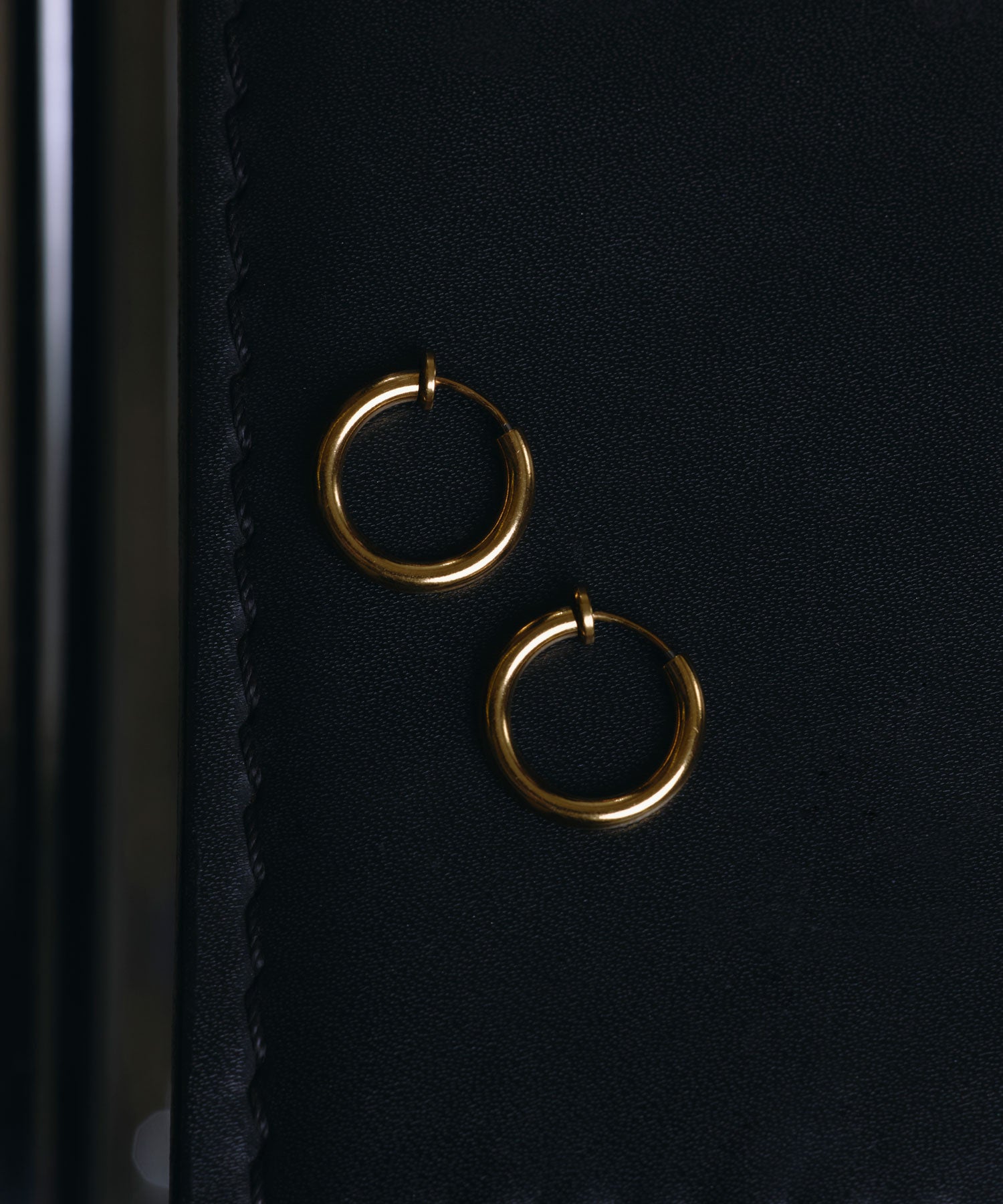 ゴールド]プレーンフープイヤリング 17mm