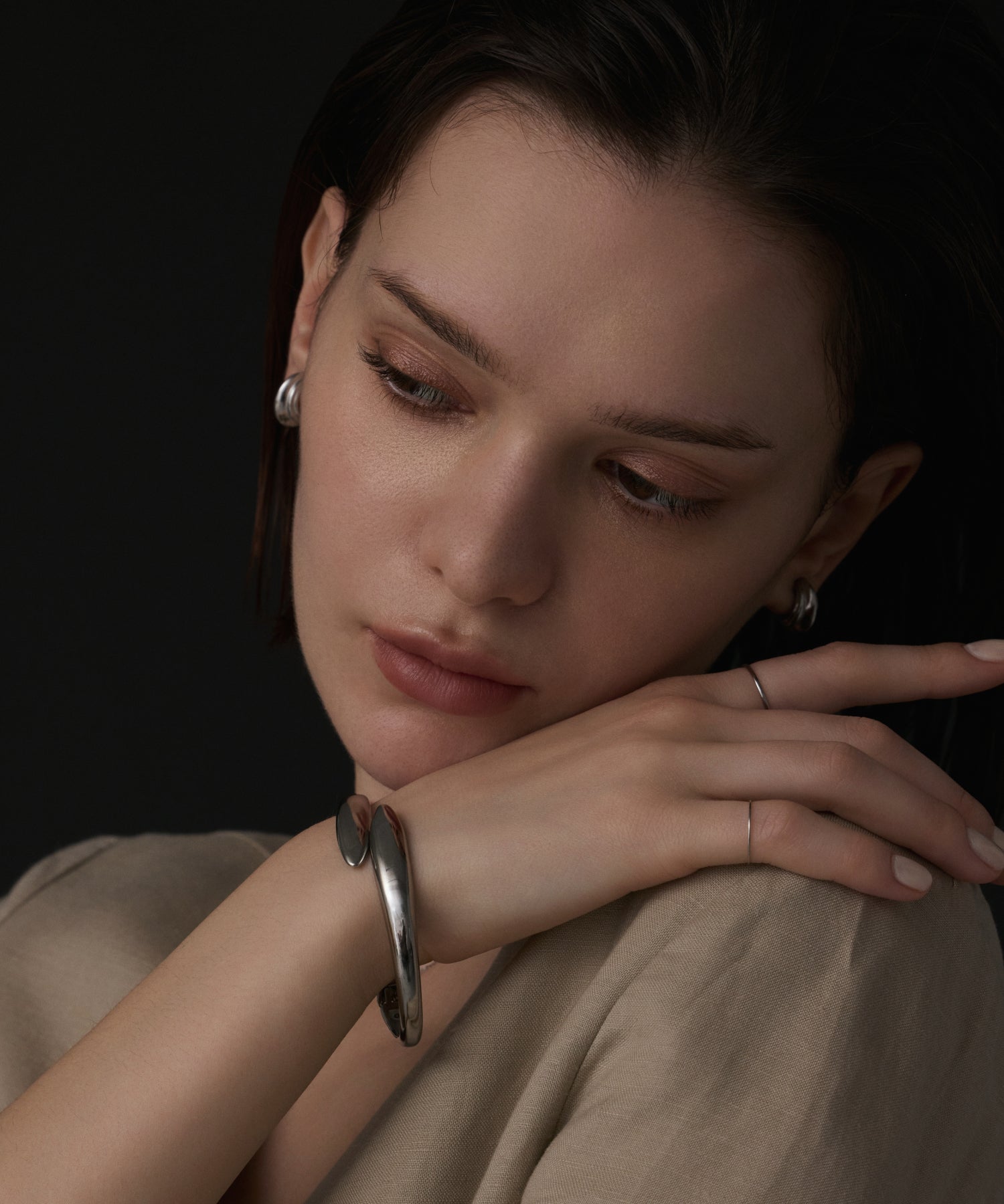 シルバー]フレックスバングル