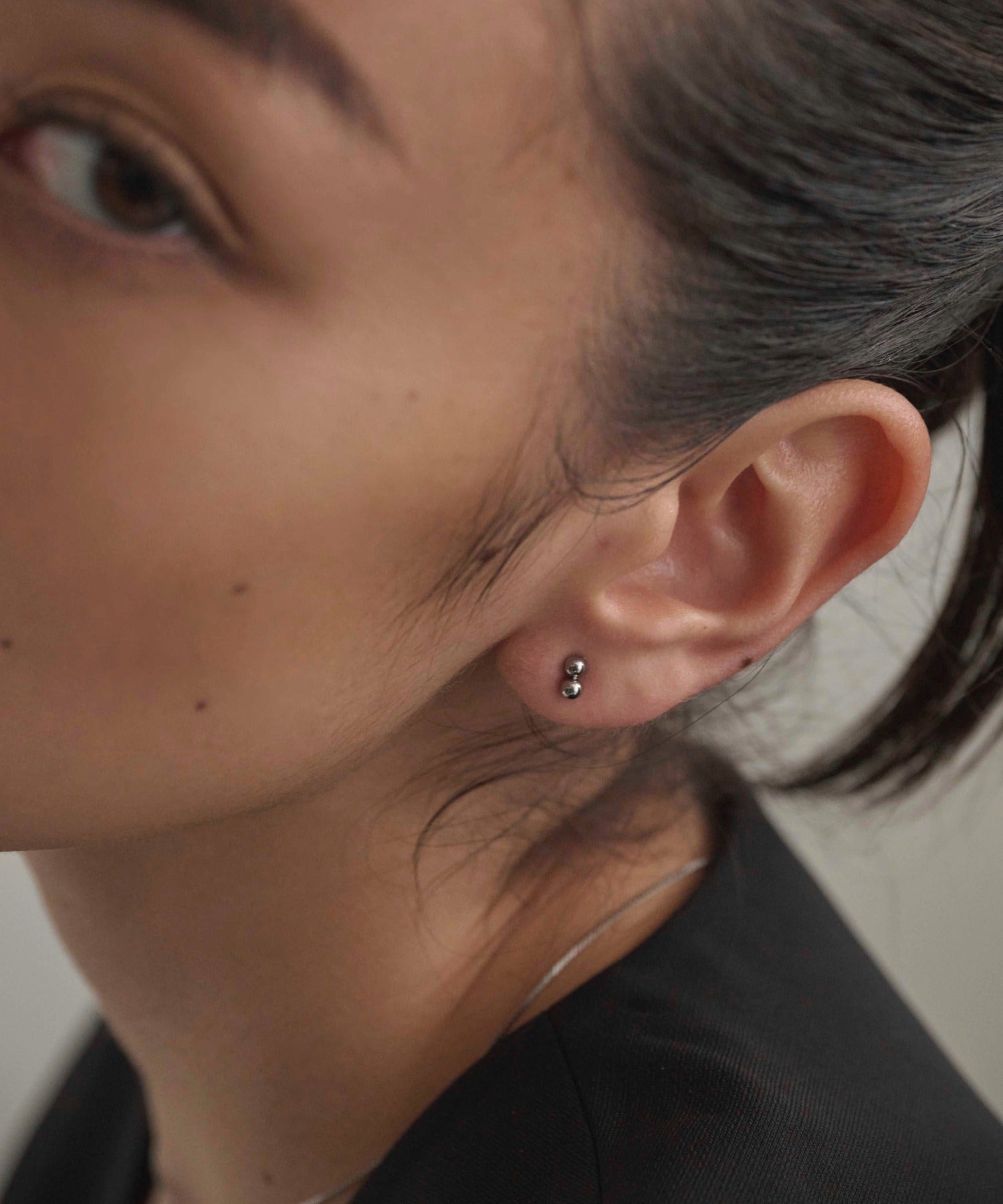 シルバー ミニスフィアピアス 金属アレルギー対応 サージカルステンレス