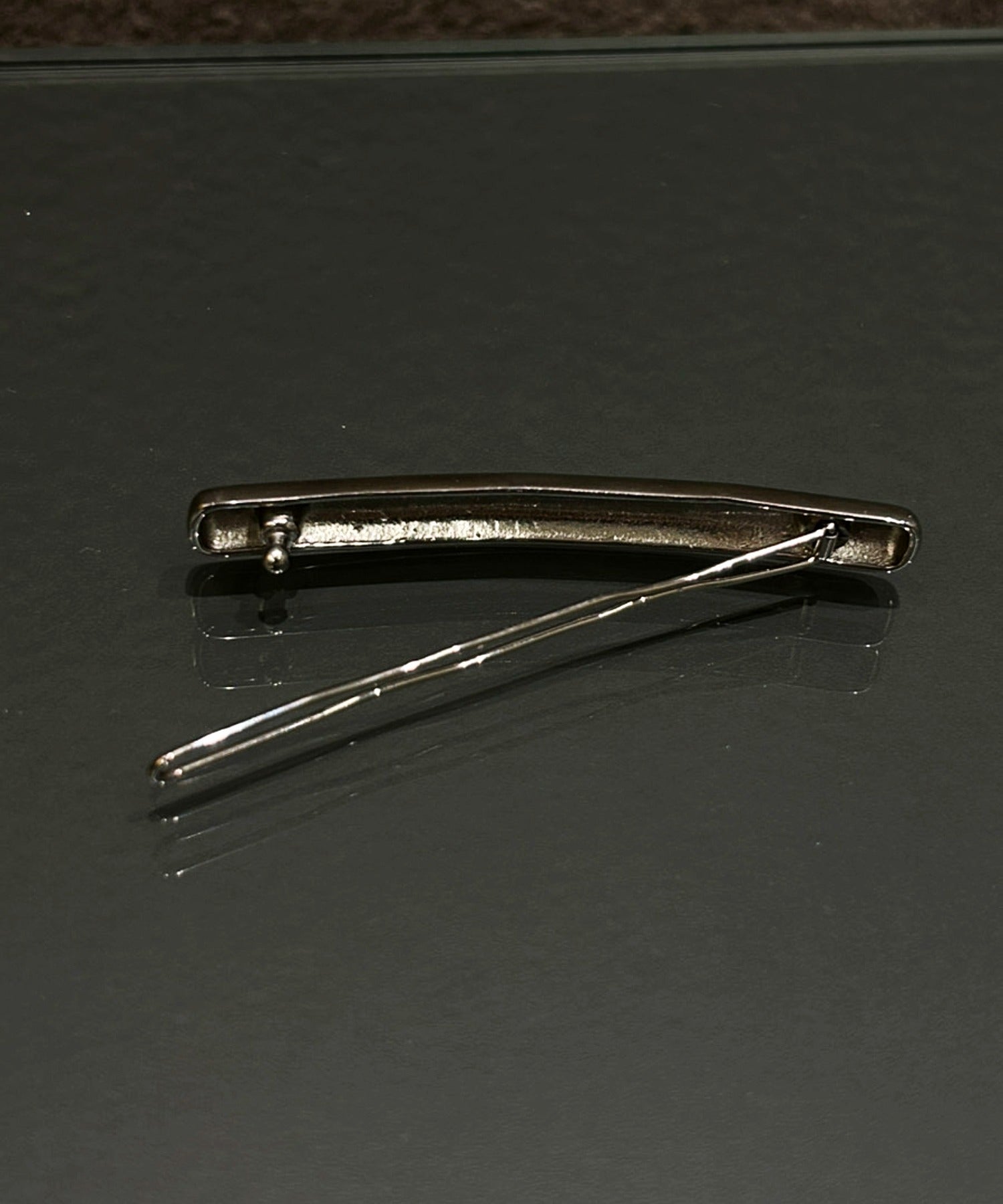 スティックヘアクリップ シルバー ヘアアクセサリー 金属アレルギー対応 サージカルステンレス