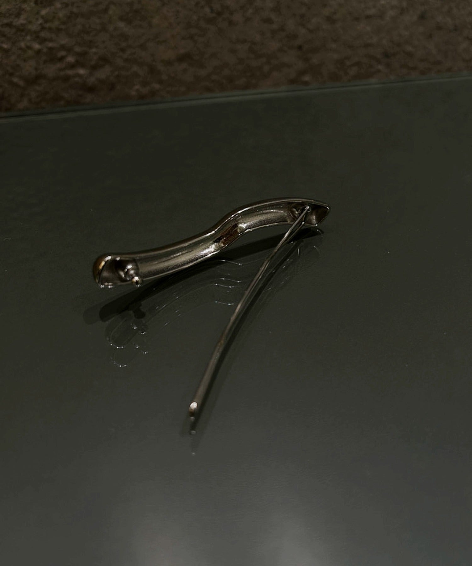 スウェルヘアクリップ シルバー ヘアアクセサリー 金属アレルギー対応 サージカルステンレス